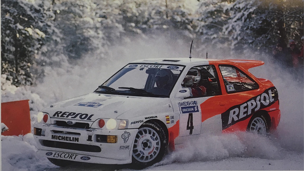 World Rally Championship 1996: Carlos Sainz with the spectacular Ford Escort RS Cosworth Repsol that we will never forget