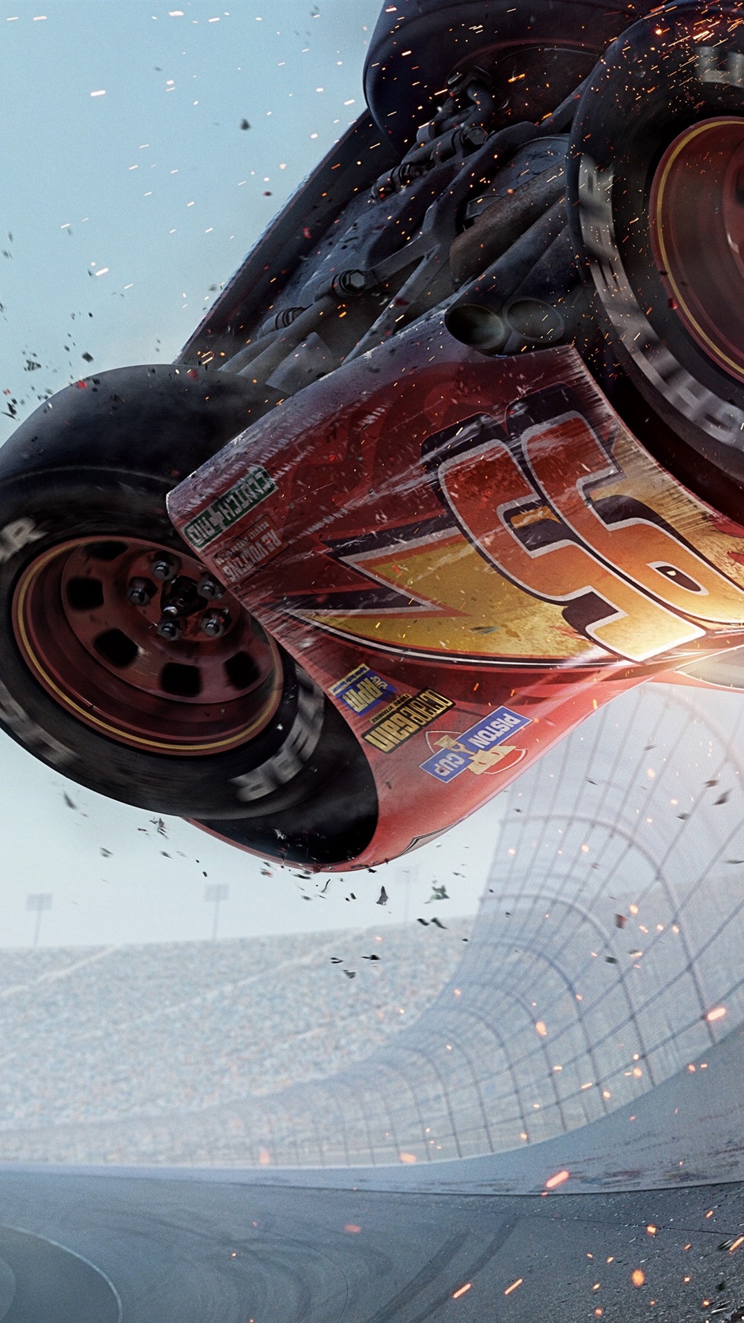 Cars 3, Race Car Accident 1080x1920 IPhone 8 7 6 6S Plus Wallpaper, Background, Picture, Image
