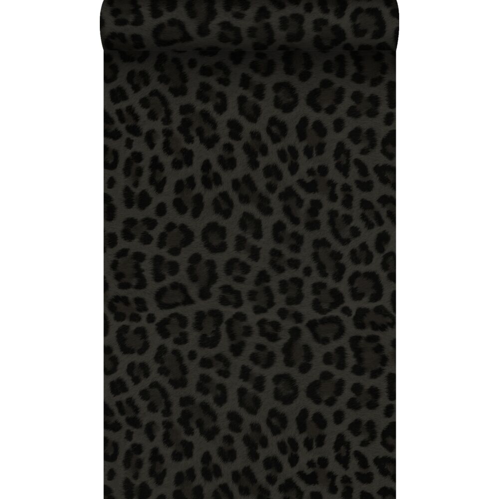 wallpaper leopard skin dark gray and black