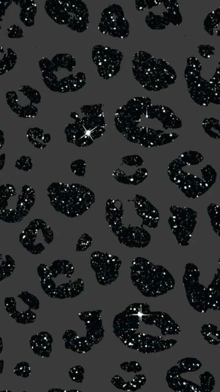 photo. Leopard print wallpaper, Cheetah print wallpaper, Black glitter wallpaper