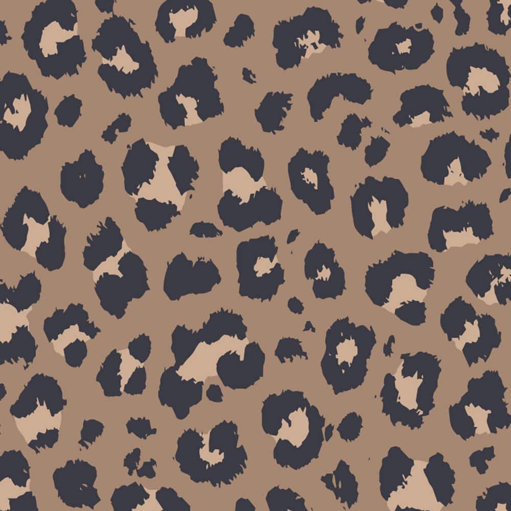 Animal Print Leopard Dark Natural Peel And Stick Vinyl Wallpaper W9227 Vinyl DarkNatural 216 Home Depot