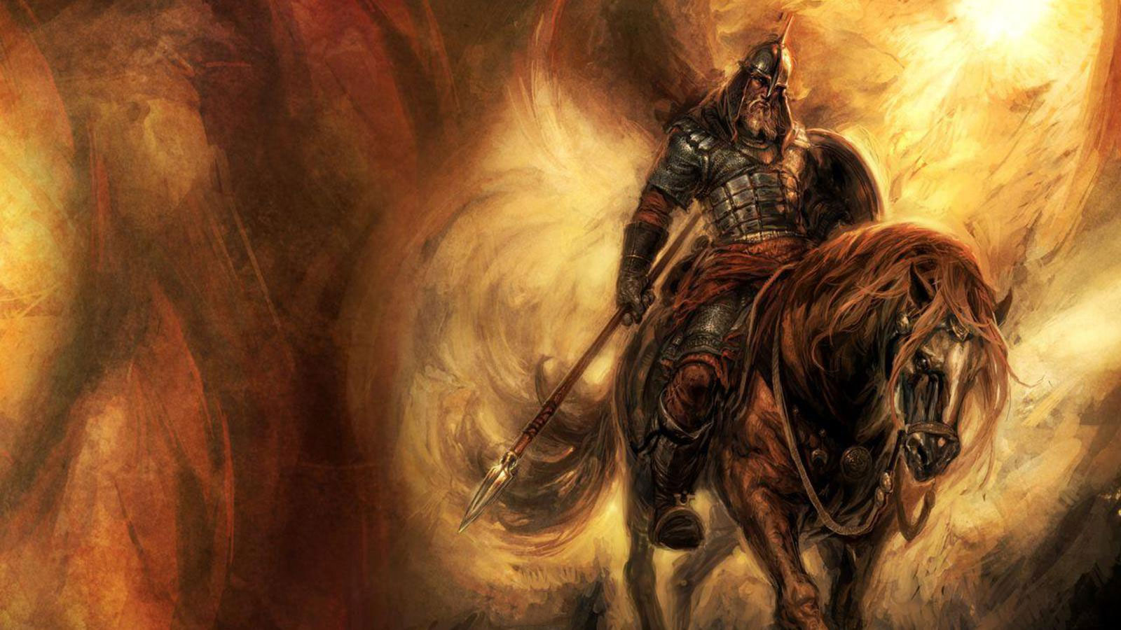 Epic Fantasy Warrior on Horseback