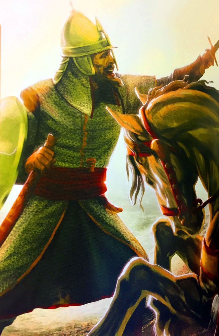 Ottoman Turkish noble warrior in melee combat