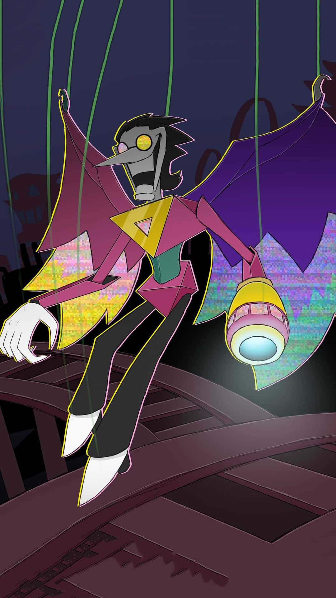 Download Spamton, the enigmatic salesmen from Deltarune Wallpaper