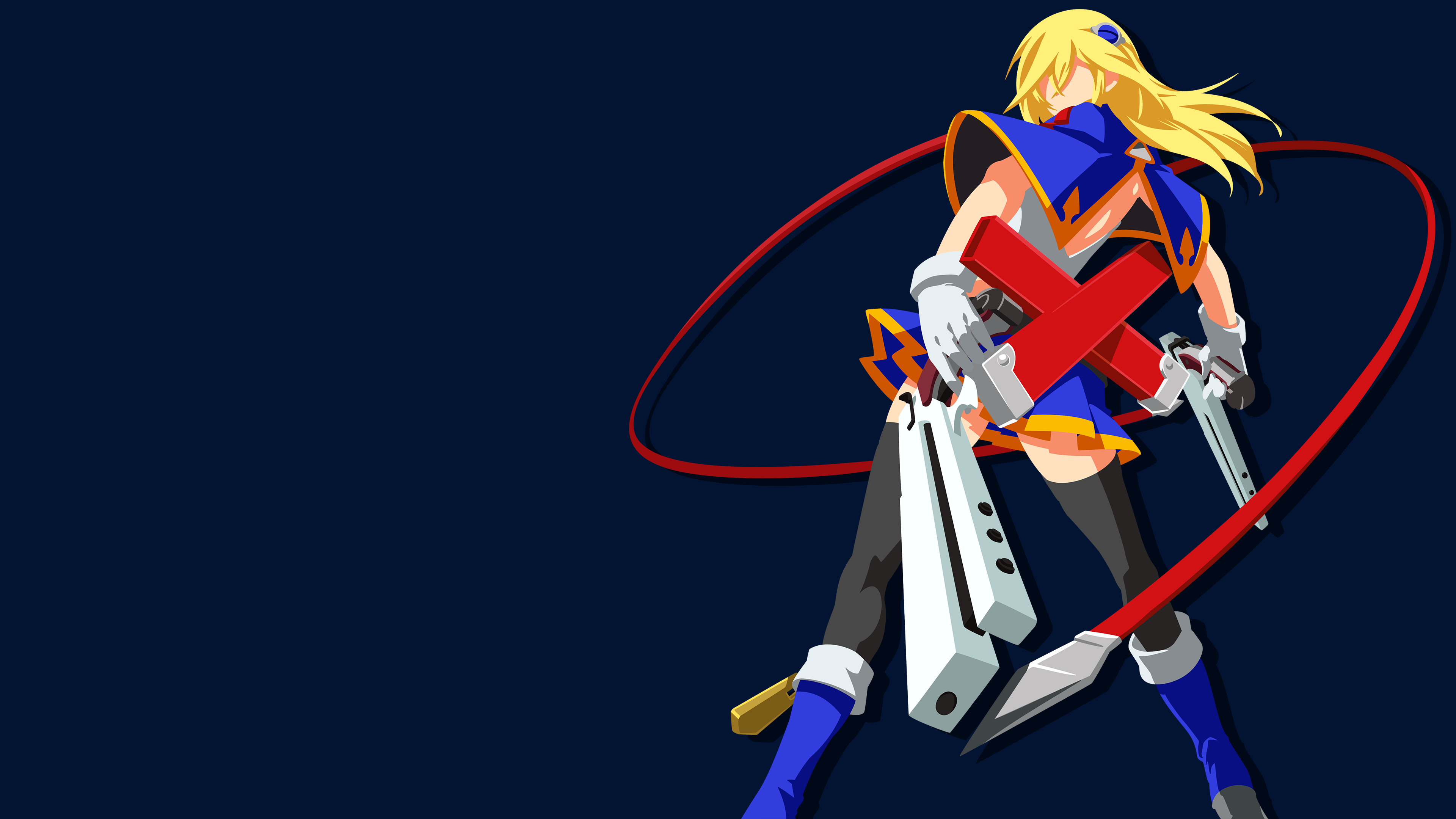 Merry Christmas and Happy Birthday to Noel Vermillion, here's a 4K Minimalist Desktop Wallpaper (With Transparent Version) of Her to Celebrate