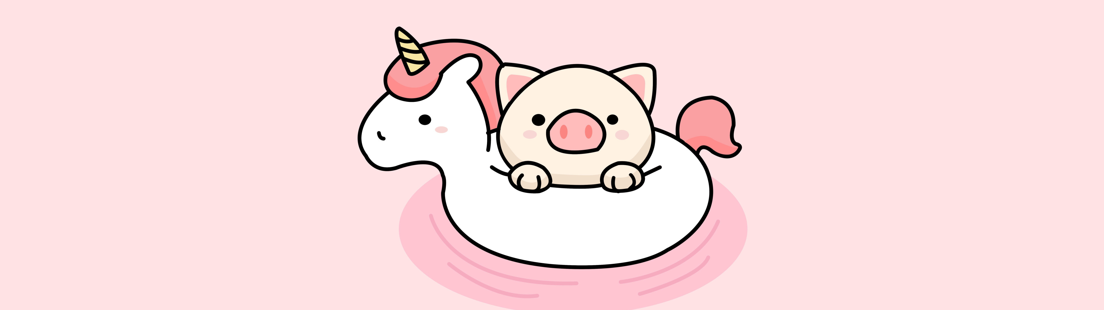Kawaii unicorn Wallpaper 4K, Cute unicorn, Kawaii pig