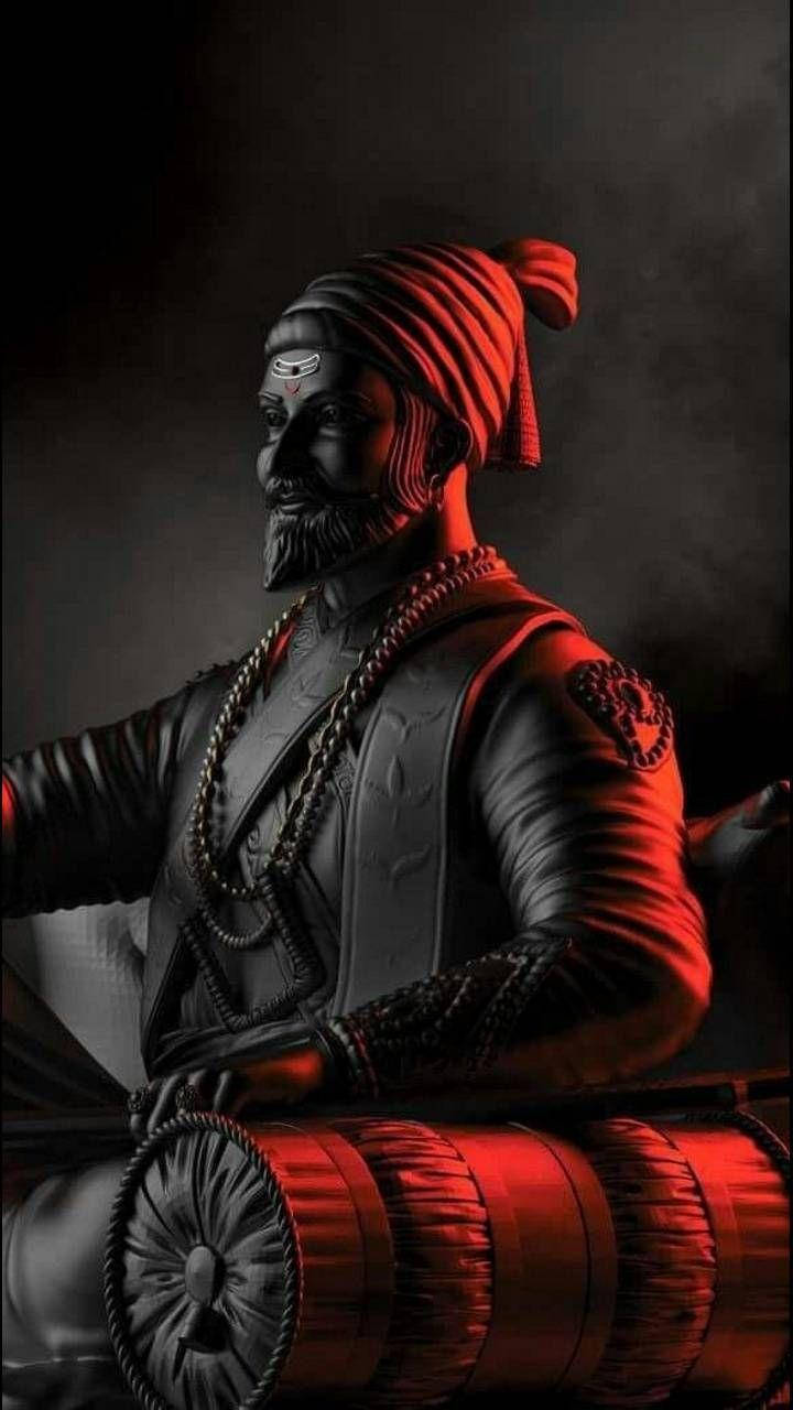 Download Dark Chhatrapati Shivaji Maharaj Statue Wallpaper