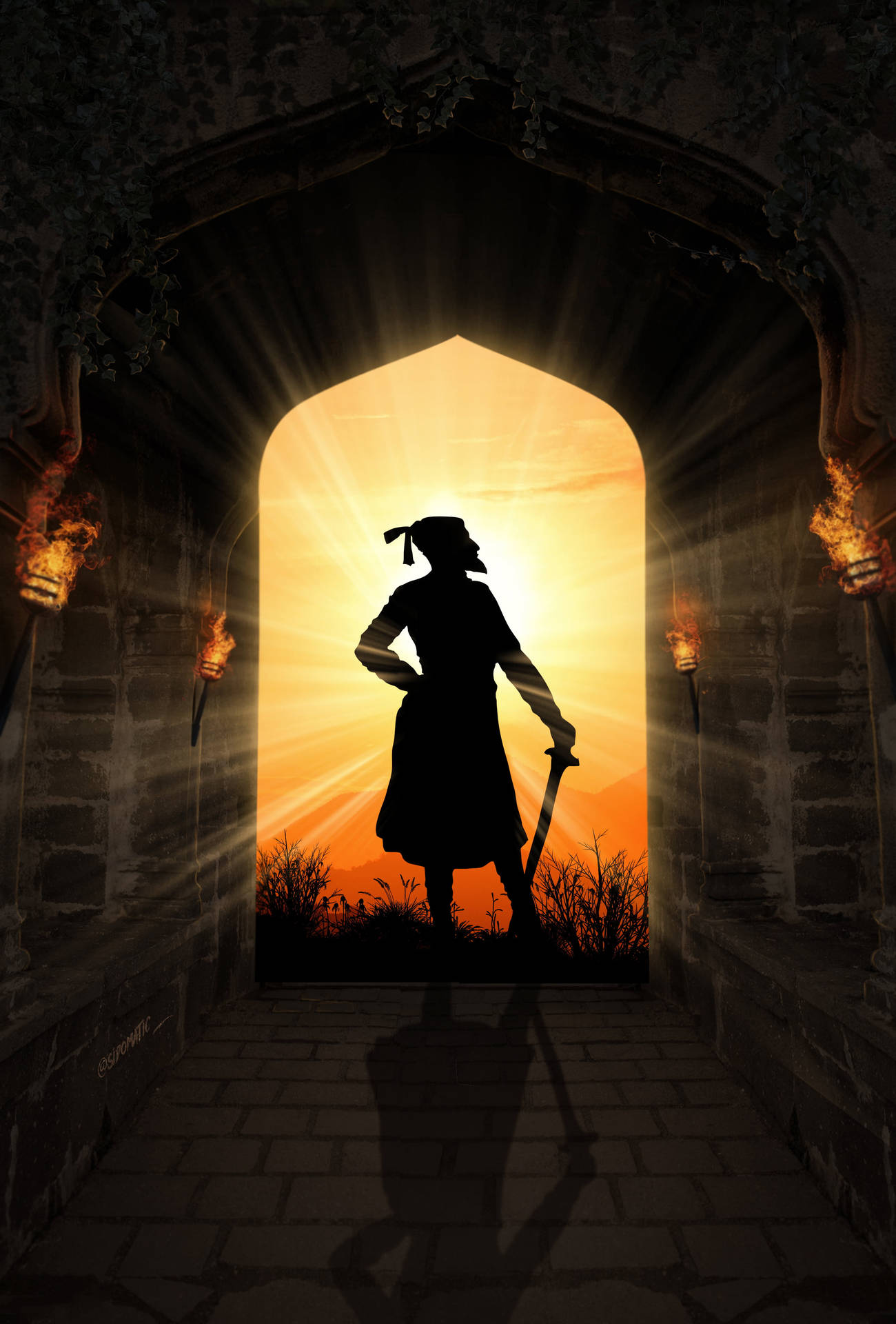 Download Shivaji Maharaj Silhouette Wallpaper