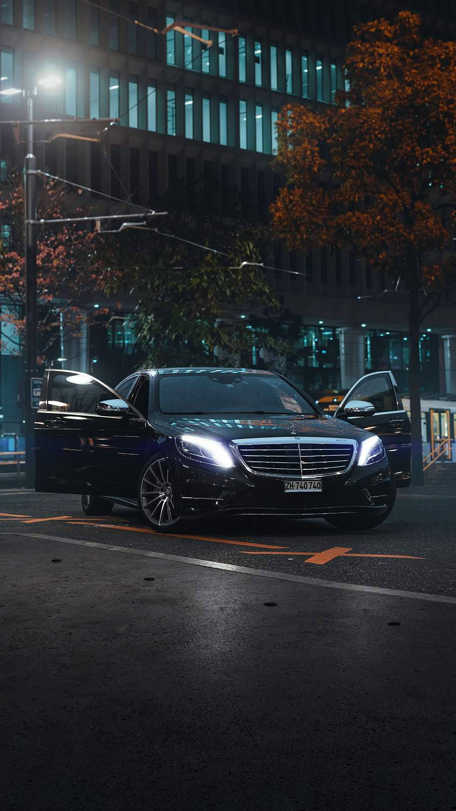 Download Mercedes Benz Car With Doors Open Wallpaper