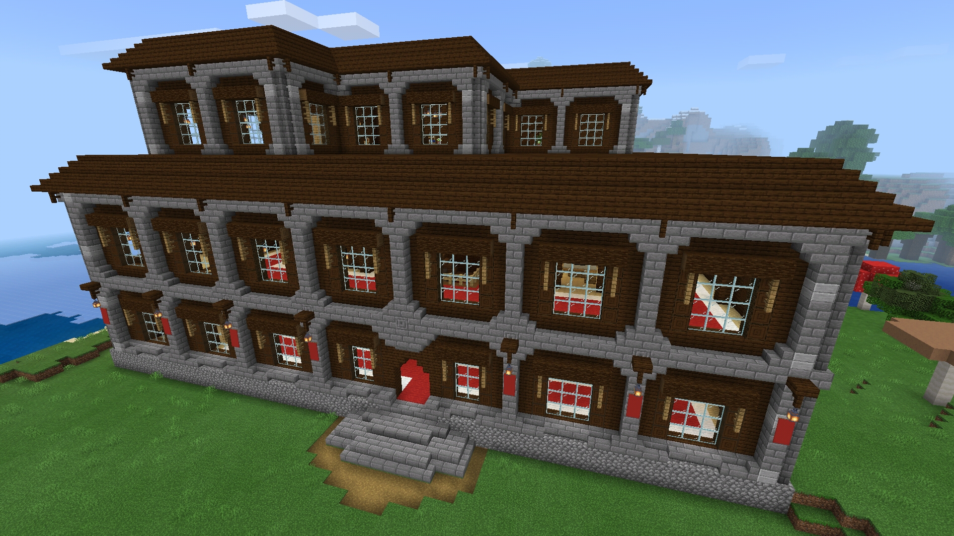 I felt the current Woodland Mansion is ugly and boring, so I tried to make it better