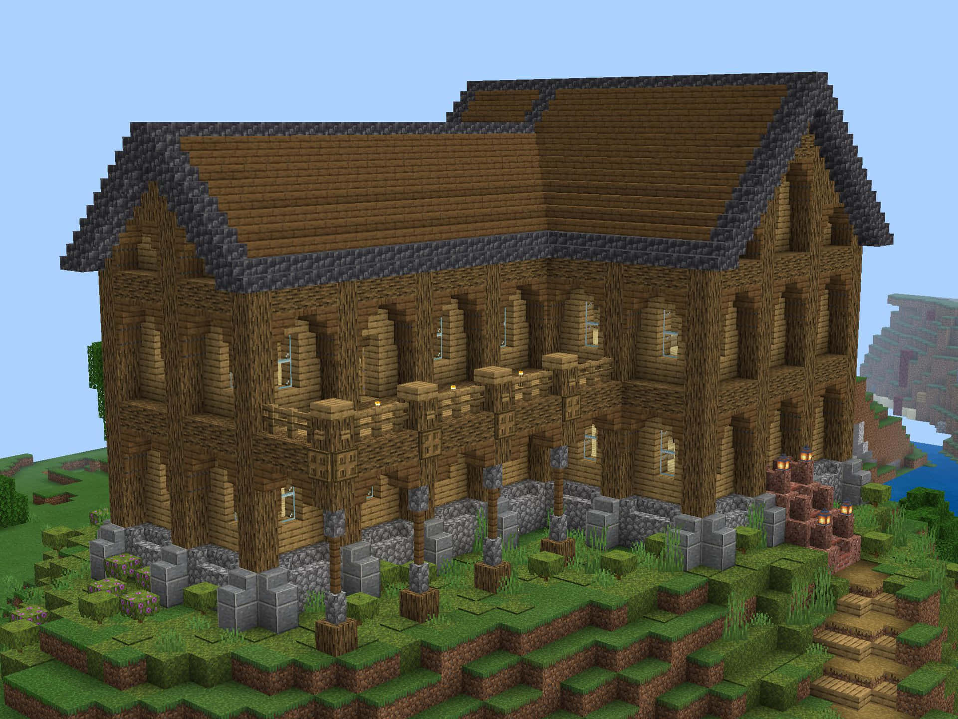 Download Minecraft Server World Wallpaper