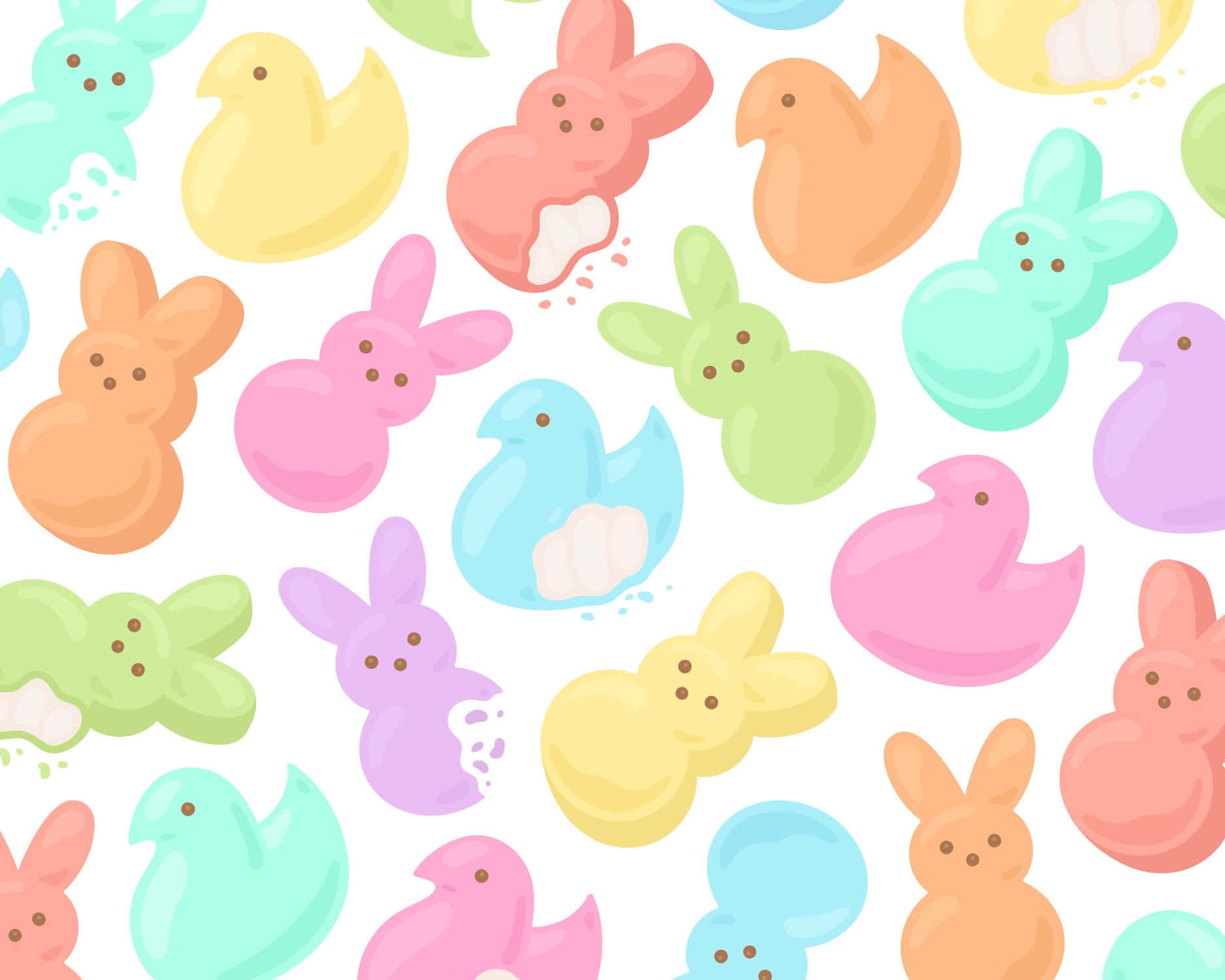 Download Colorful Easter Peeps Wallpaper