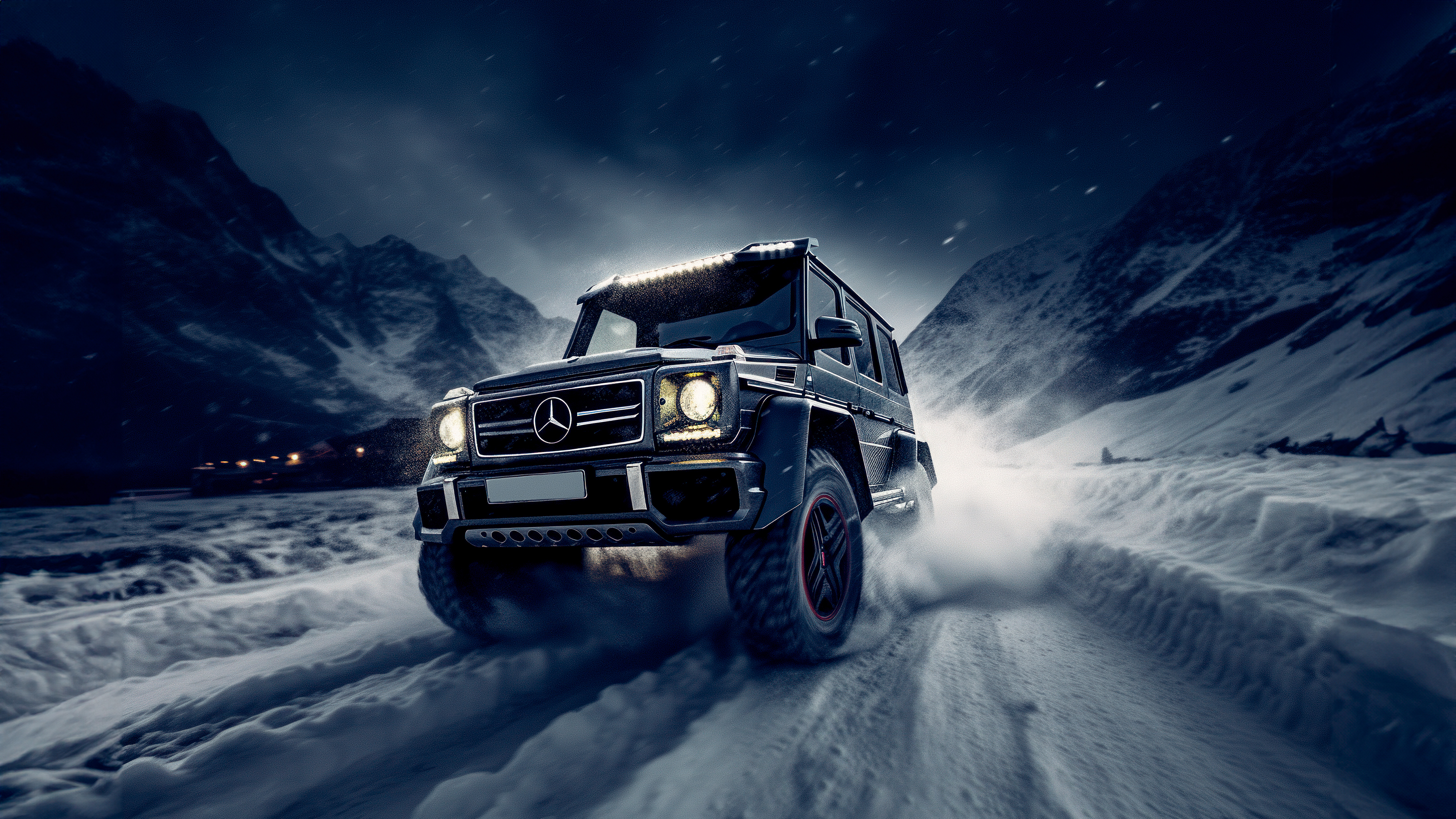 Mercedes Benz AMG G 63 Wallpaper 4K, Cold Night, G Wagon, 5K