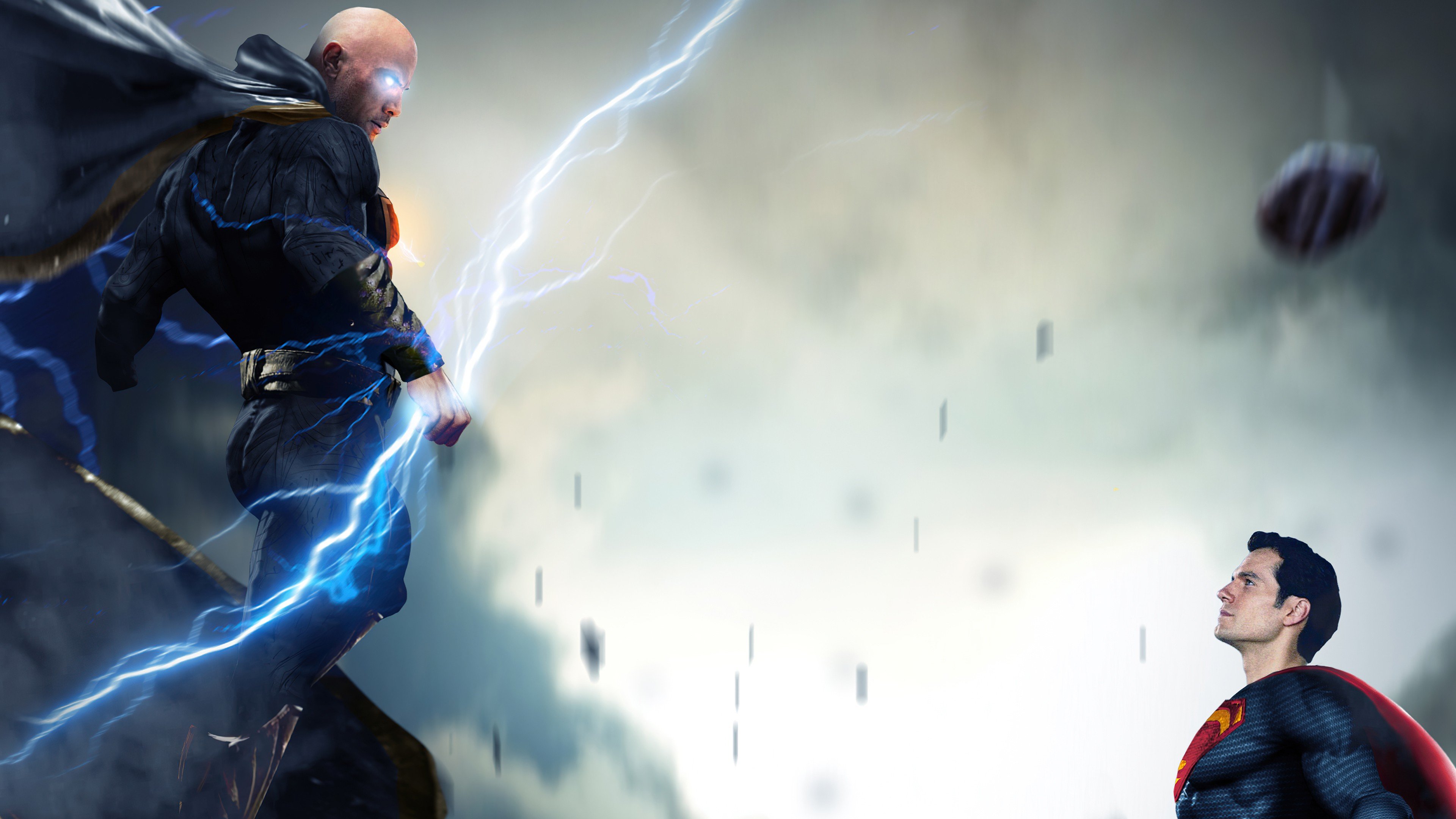 Black Adam vs Superman Wallpaper 4k for Desktop