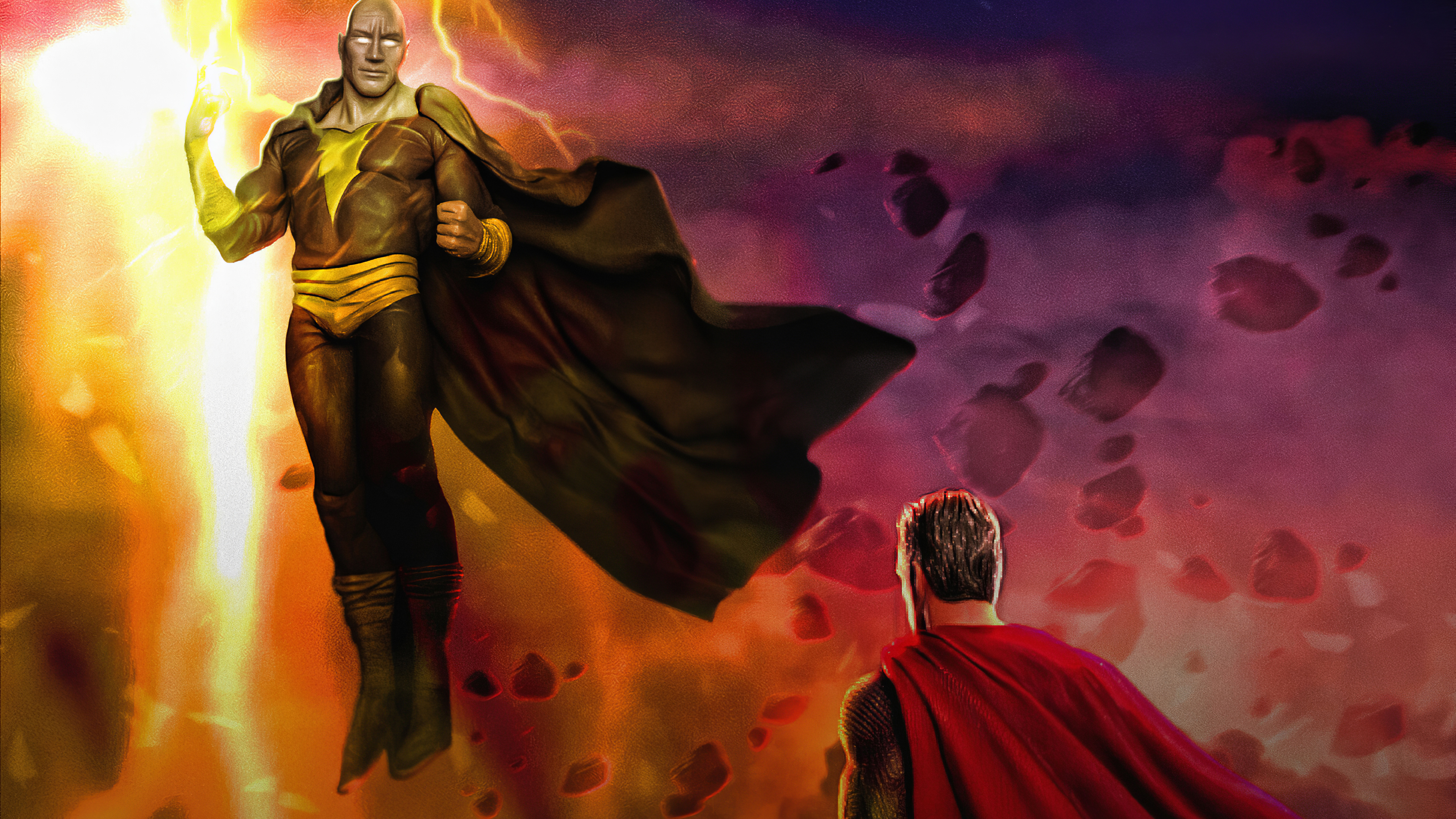 Black Adam Vs Superman 4k Wallpaper, HD Superheroes Wallpaper, 4k Wallpaper Image, Background, Photos and Picture