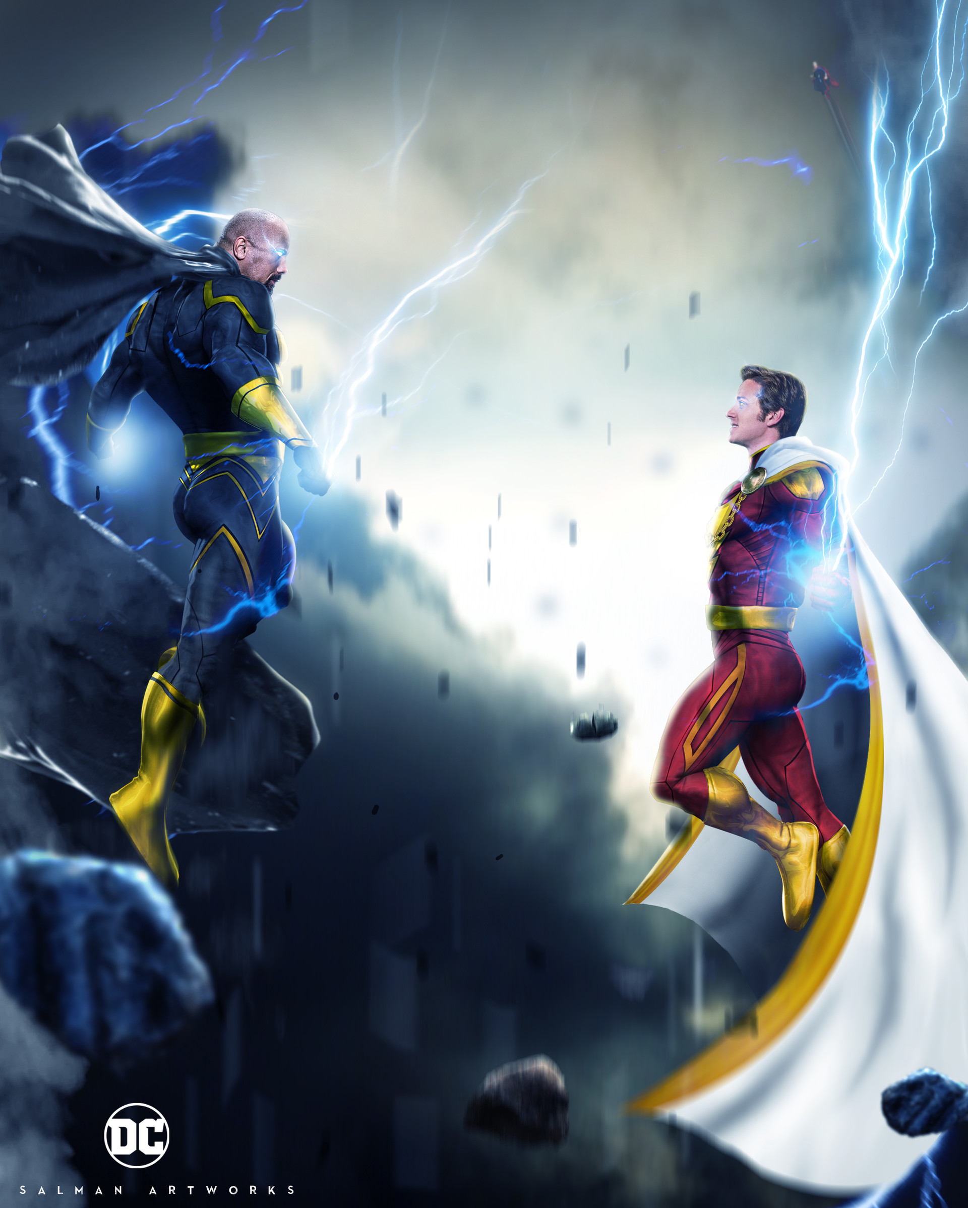 Black Adam vs Shazam / Superman