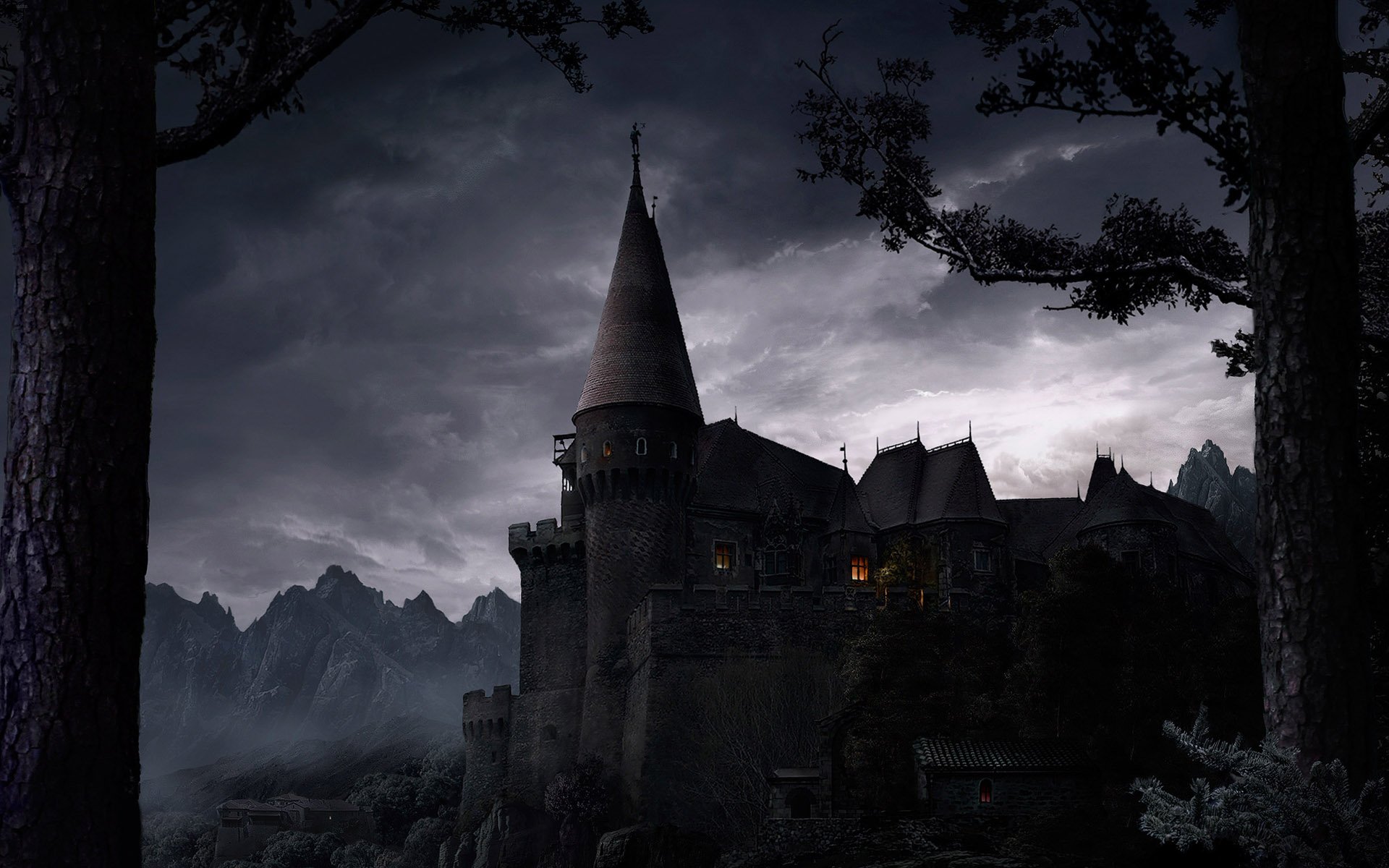 Enchanted Castle: A Dark Fantasy HD Wallpaper