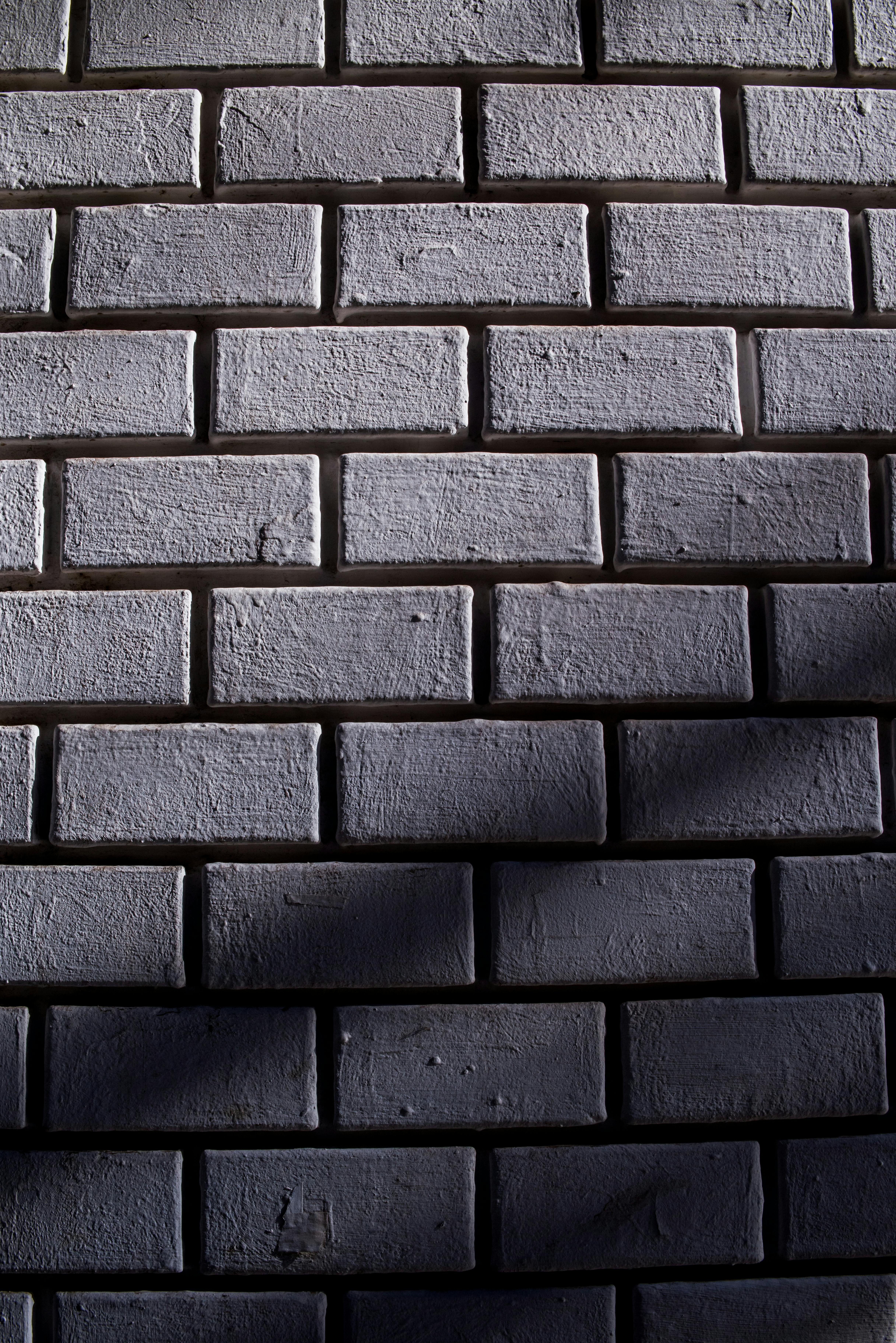Black and White Brick Wall · Free