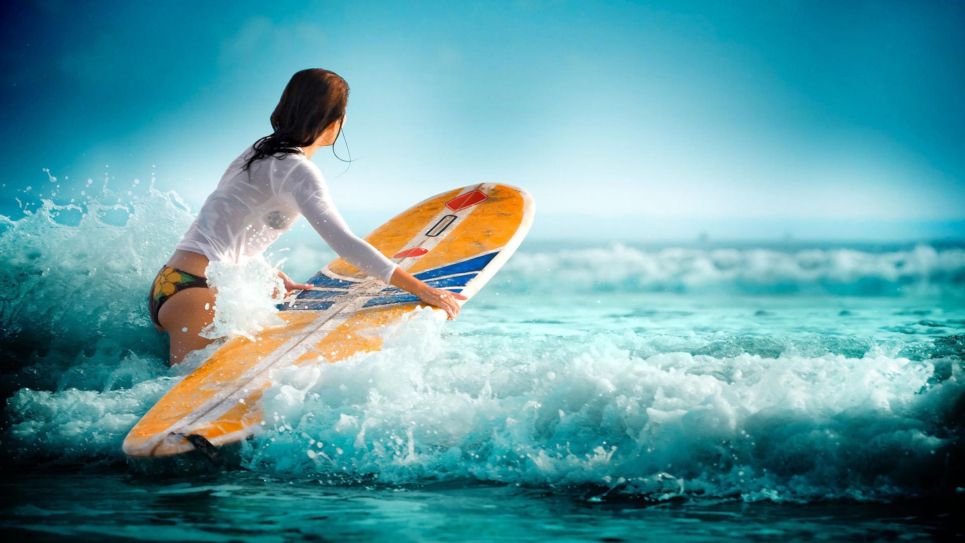 Surfer Girl Wallpaper