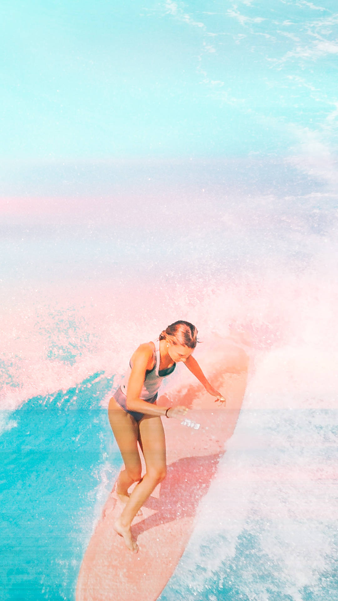 Download Surfing Board Overlay Wallpaper