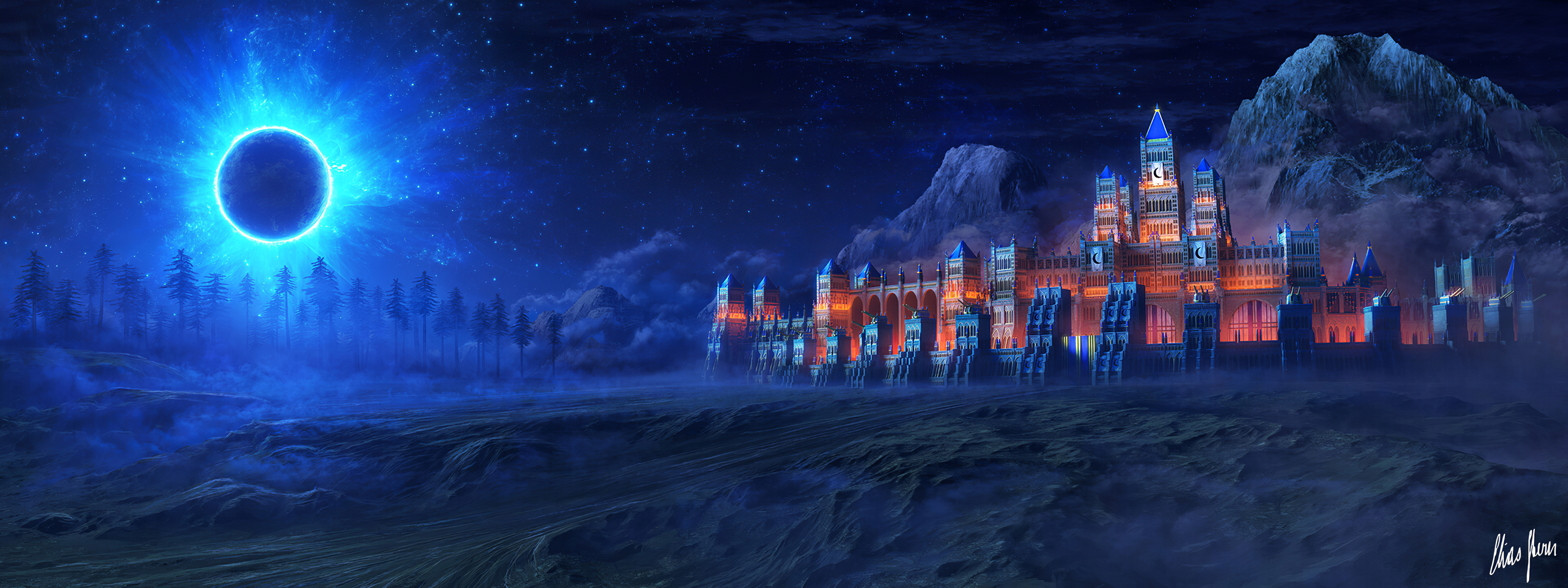 Fortress In Eternal Darkness Castle 4k Wallpaper, 2560x1080 Resolution HD 4k Wallpaper, Image, Background, Photos and Picture