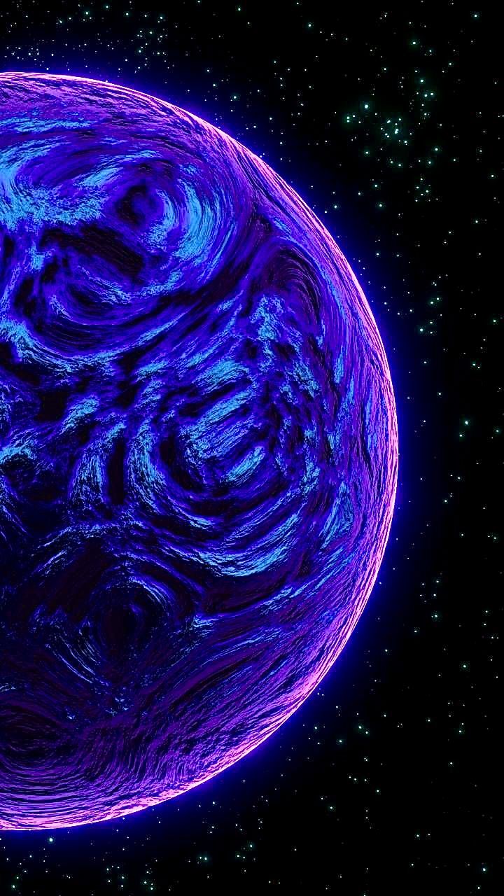 Purple and Blue Planet Wallpaper