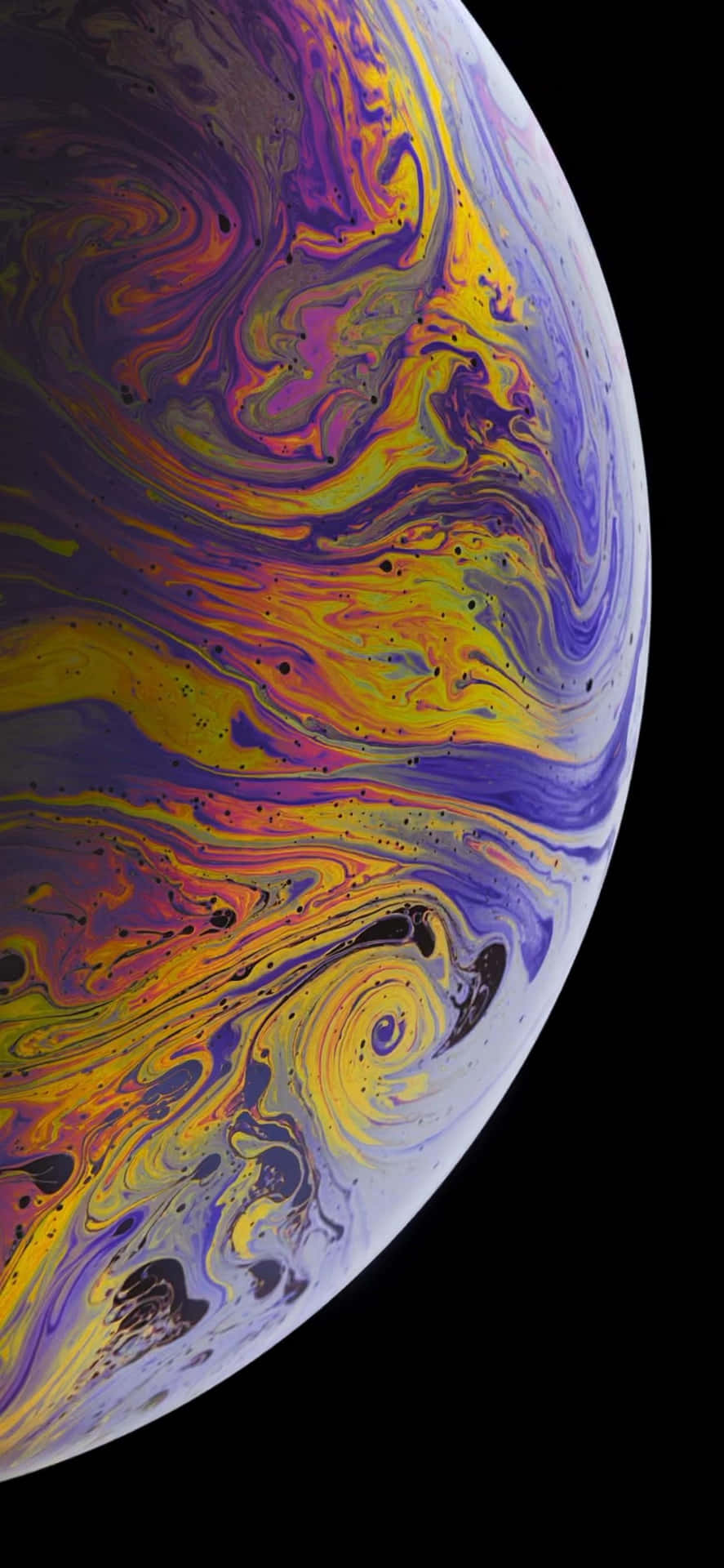 Download Apple iPhone XS Max Purple Planet Wallpaper
