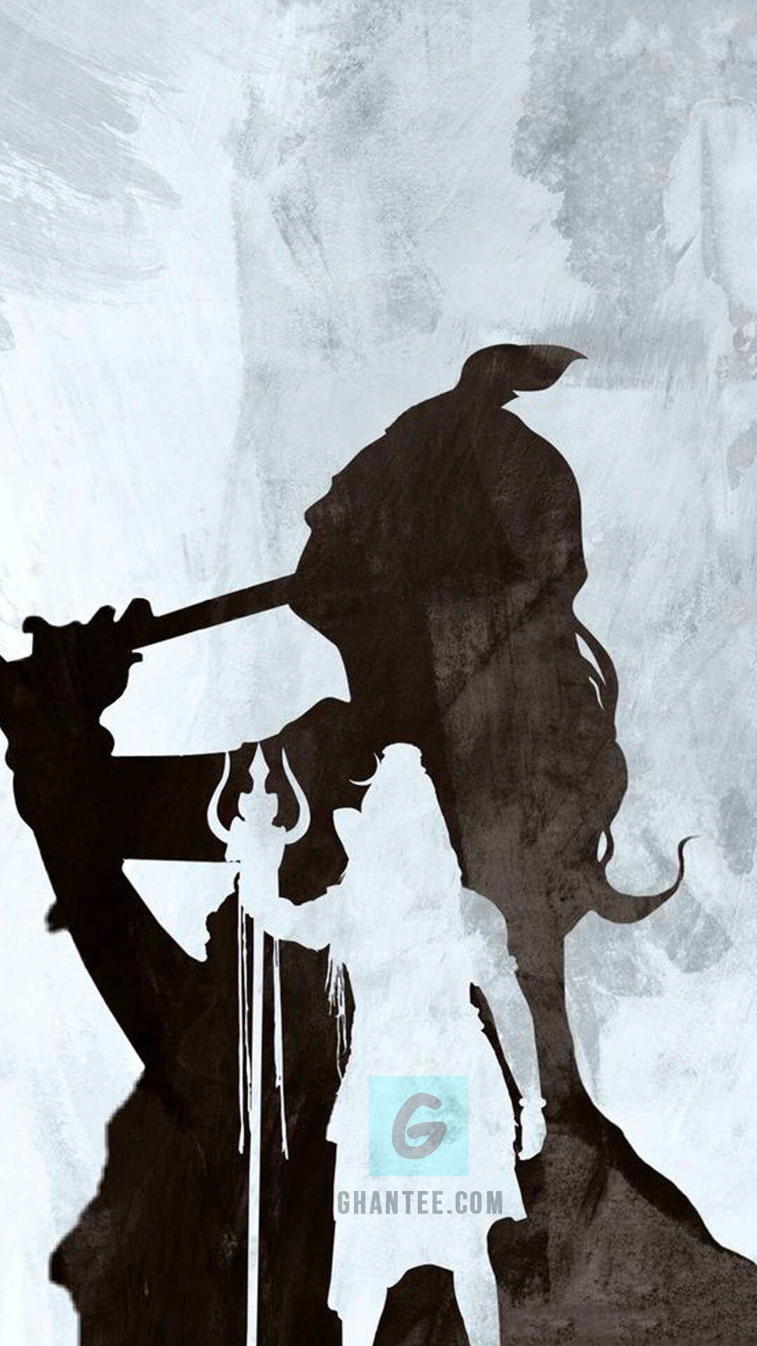 lord shiva and krishna black and white image