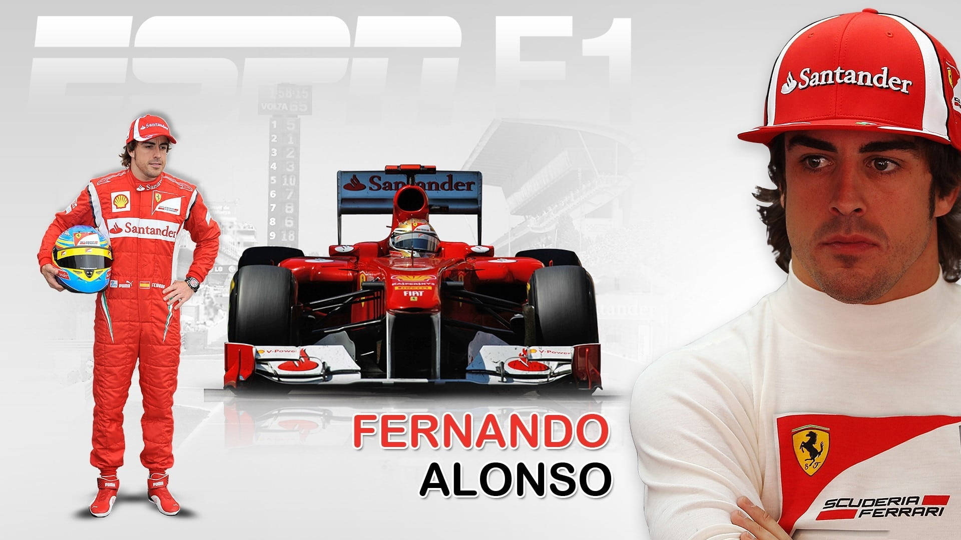 Download White Background Fernando Alonso Wallpaper