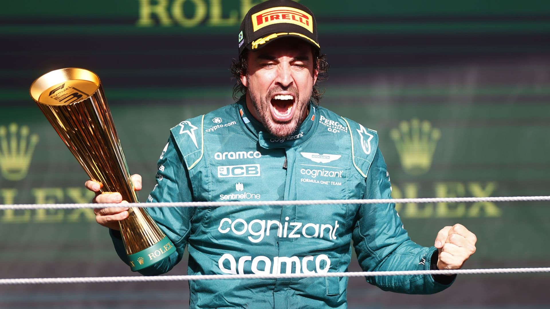 Where did Fernando Alonso notch up his maiden Formula 1 win?