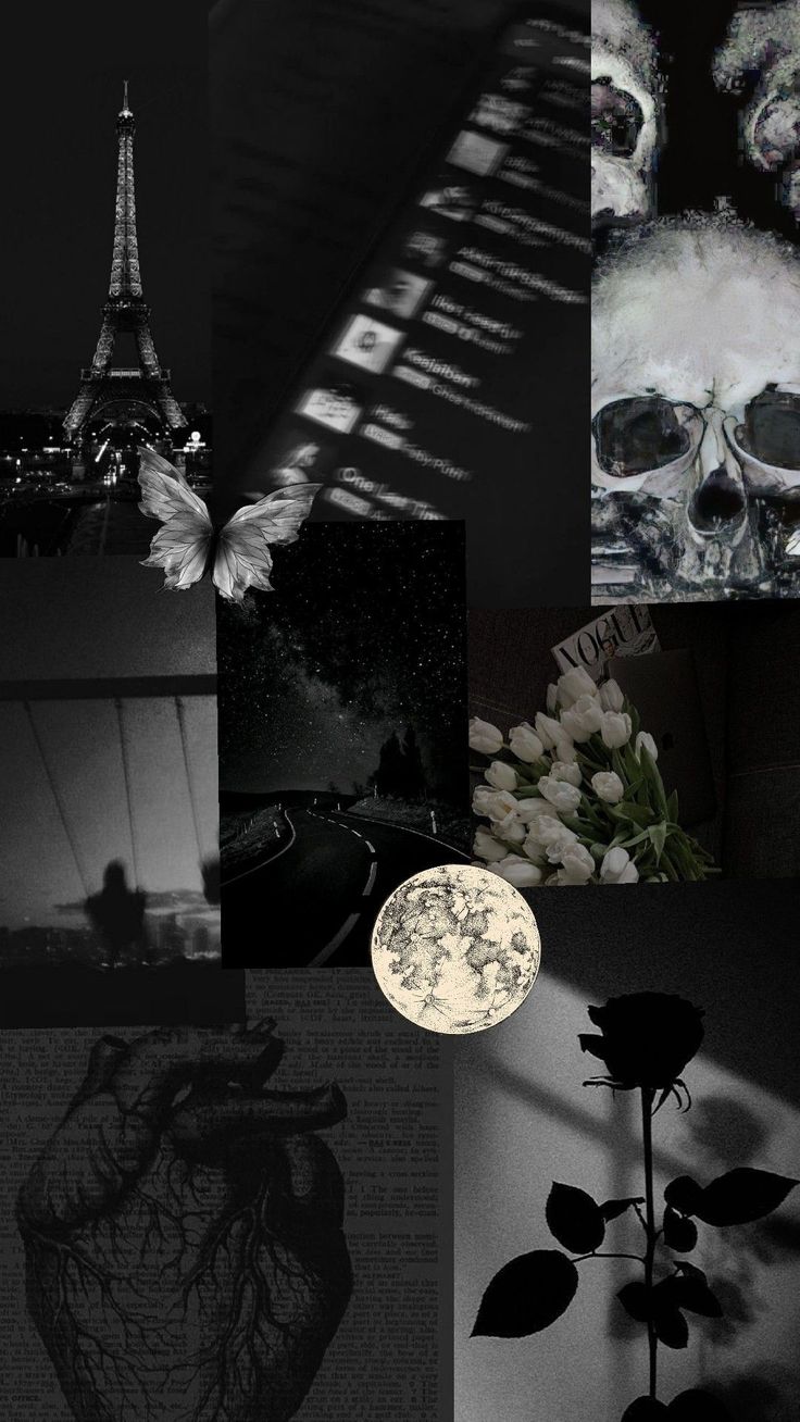 Collage Aesthetic Vintage Schwarz