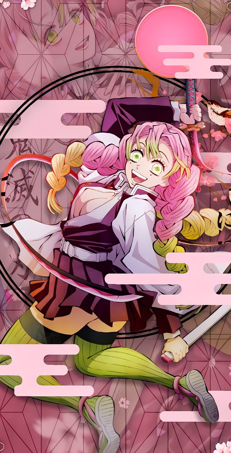 Wallpaper Mitsuri Kimetsu no Yaiba, Wallpaper Kanroji Mitsuri Kimetsu no Yaiba HD