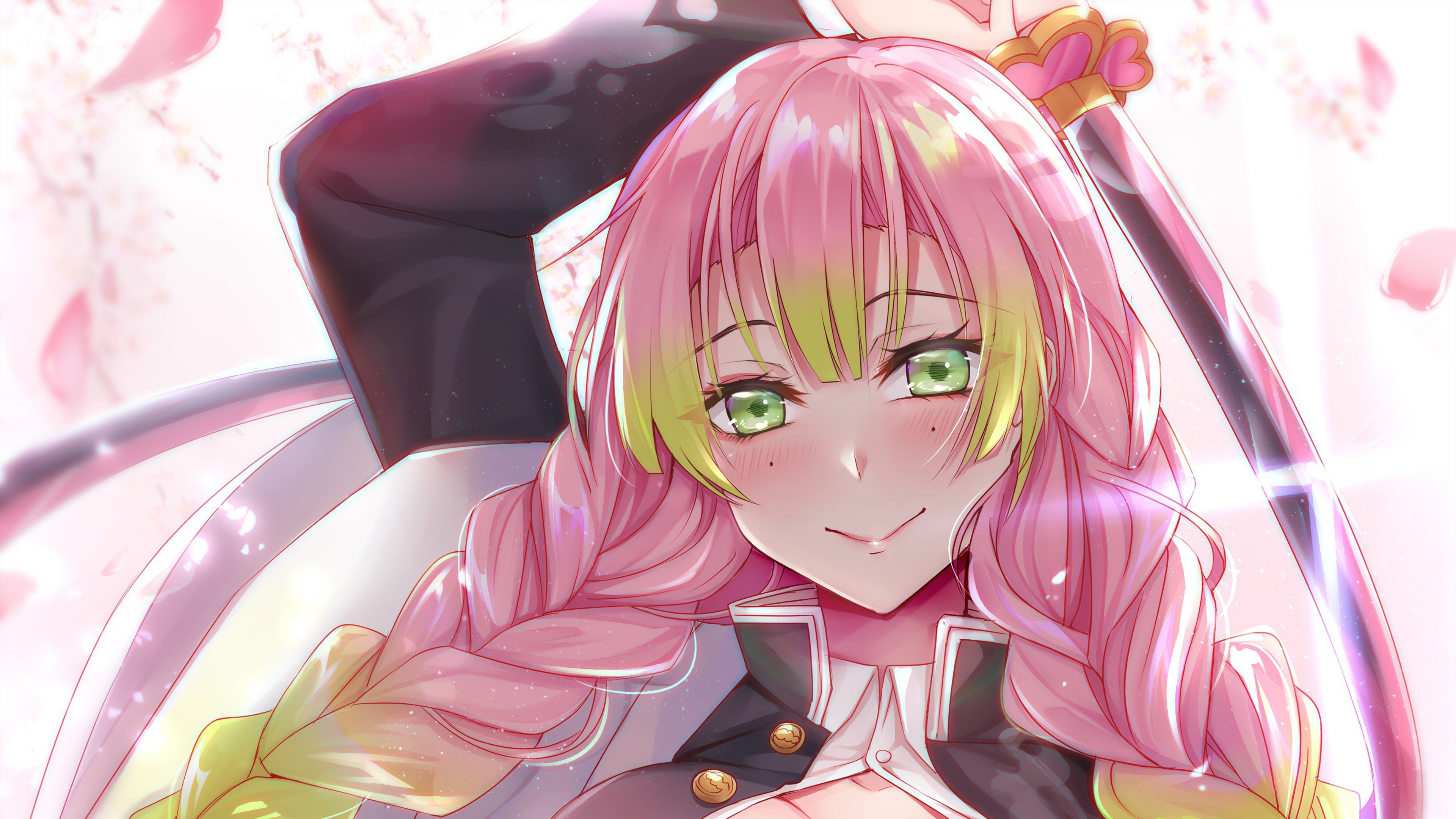 Mitsuri Kanroji from Demon Slayer Anime Wallpaper 4k for Desktop