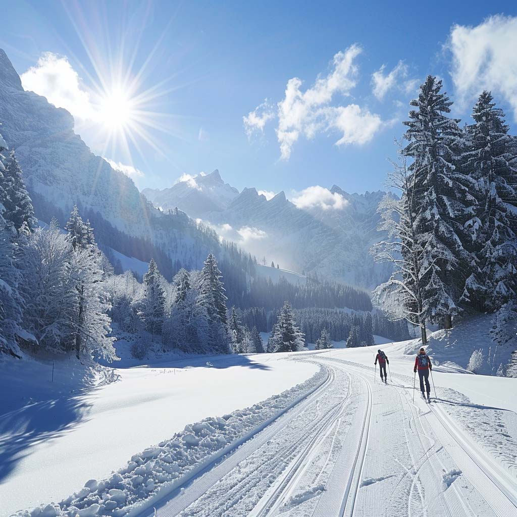 Cross Country Skiing In The Dolomites In South Tyrol
