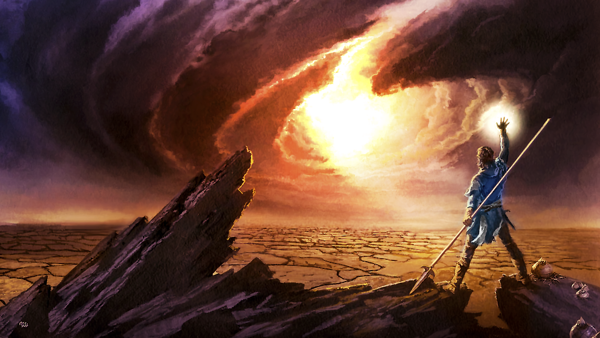 Words of Radiance Prelim by Michael Whelan (upscaled and colored)