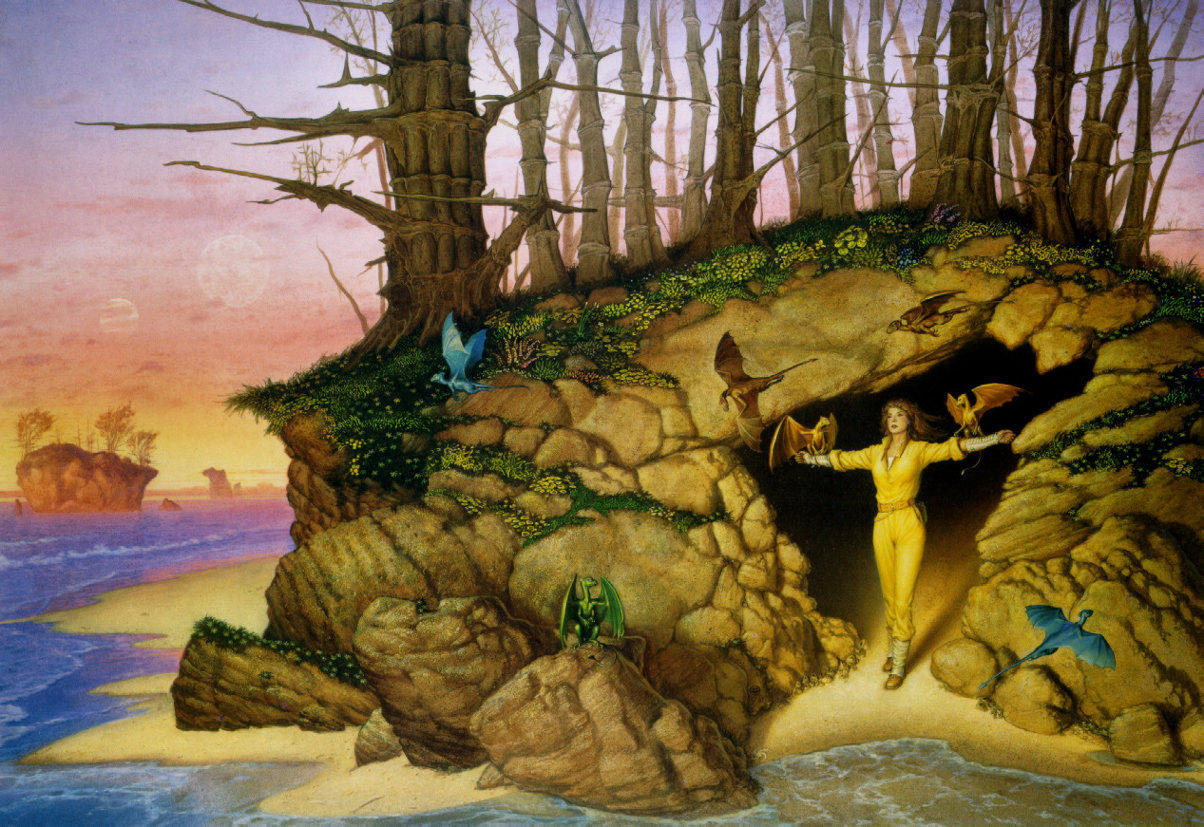 The Fantasy Dragon Art Pics by Michael WHELAN ( A page from DRAGON FOREST )