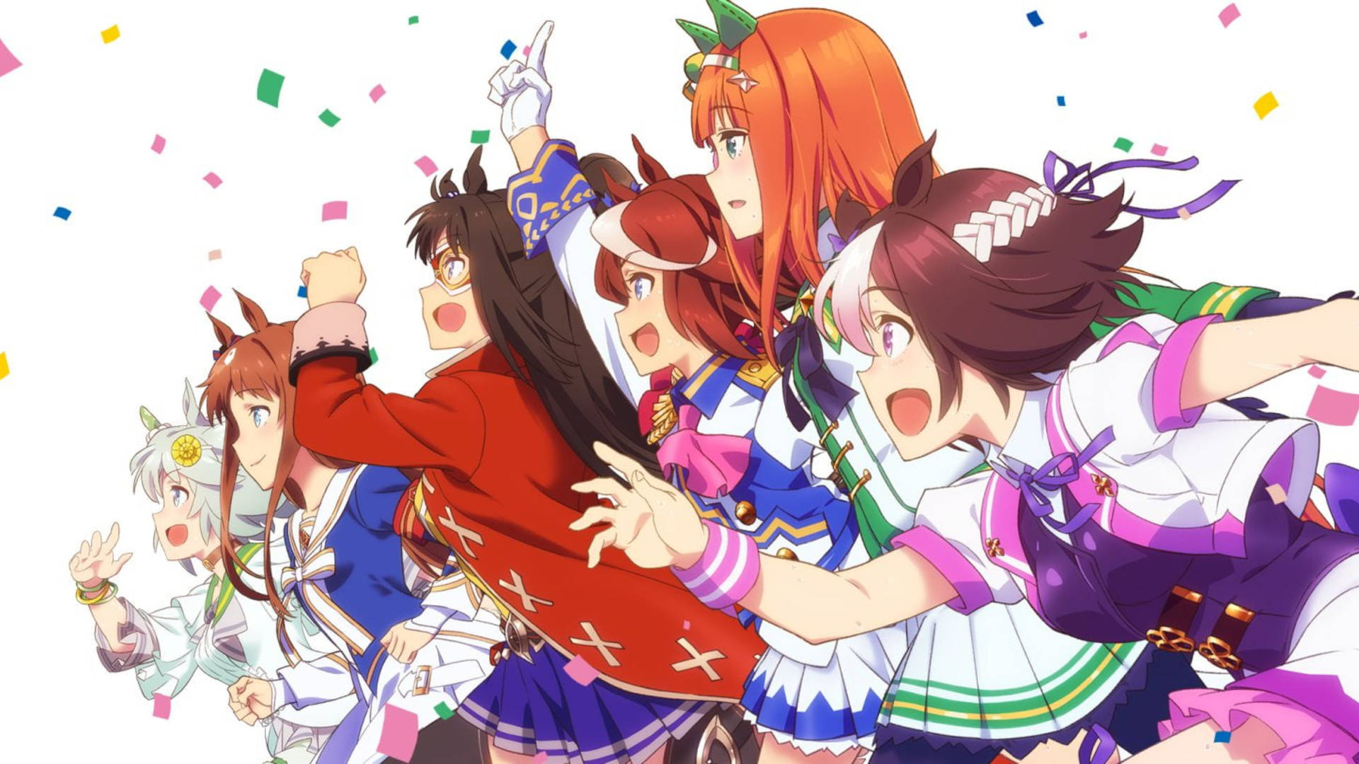 Download Uma Musume Pretty Derby Running Characters Wallpaper