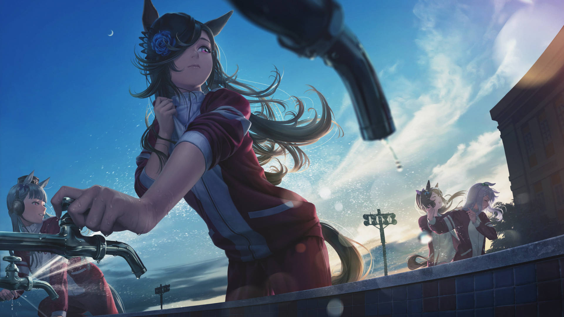 Download Uma Musume Pretty Derby Water Art Wallpaper