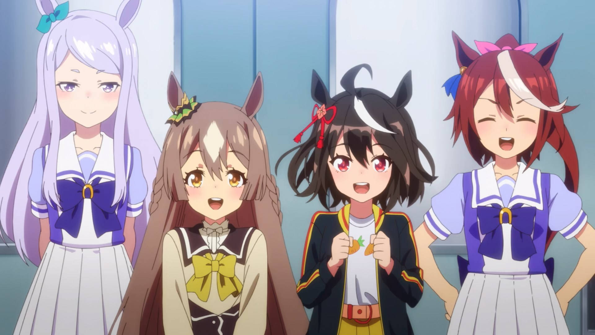 Download Uma Musume Pretty Derby Smiling Characters Wallpaper