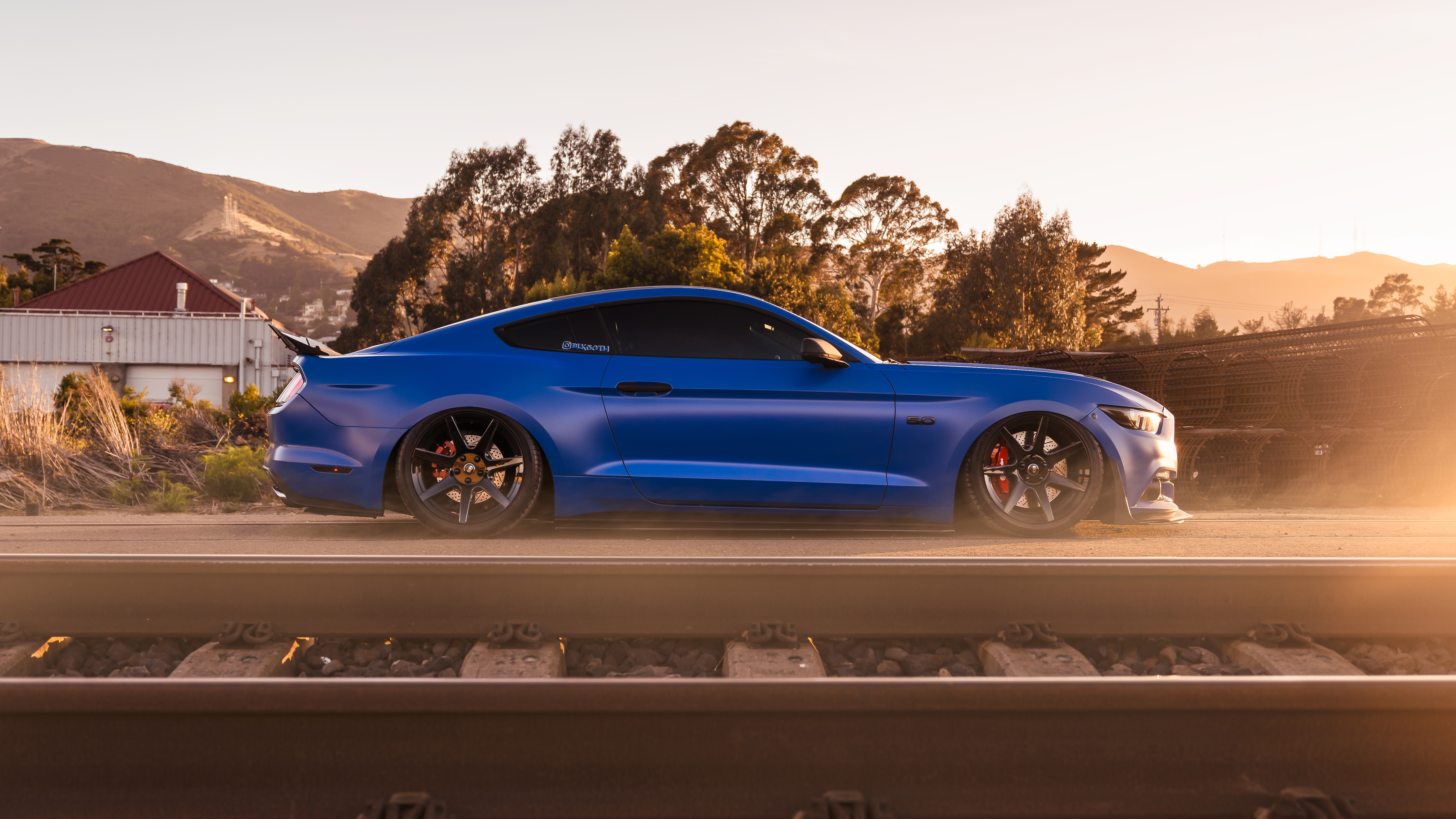 Ford Mustang GT car side view Desktop wallpaper 1600x900