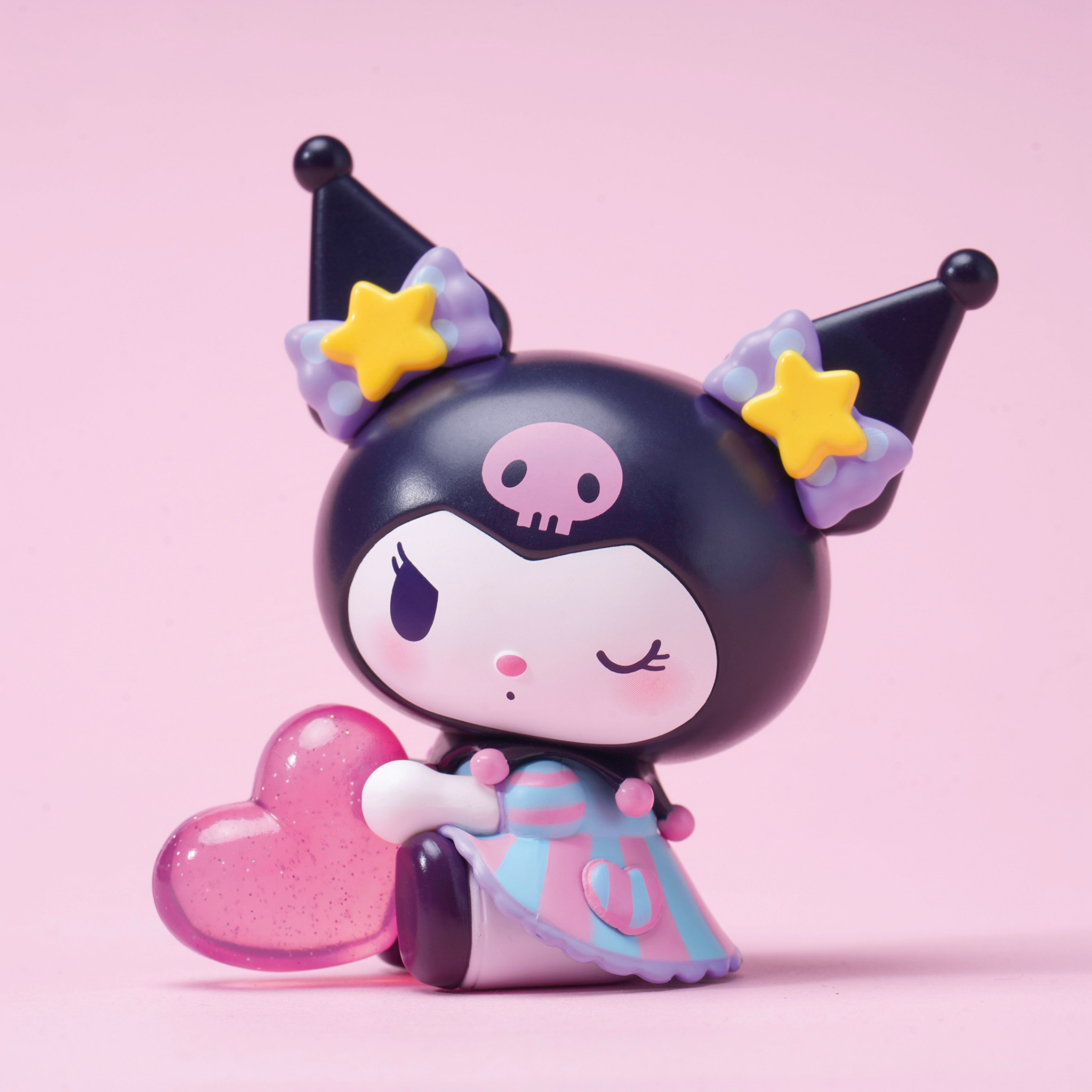 Kuromi Wallpaper 4K, Pink Heart, Candy, Pink aesthetic