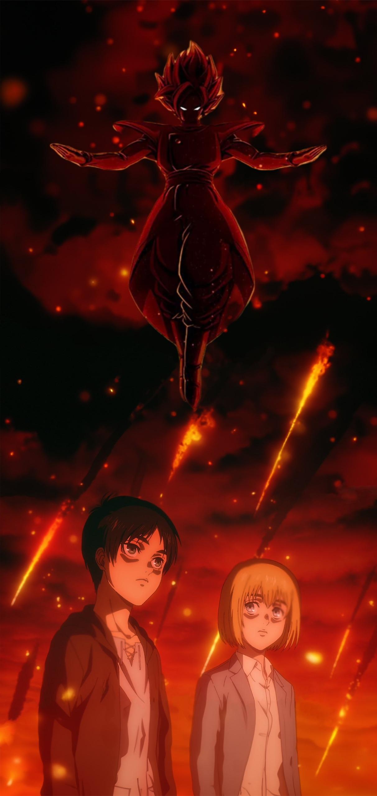 Couldn't Decide If I Wanted To Keep Zamasu Or Make Eren Armin My Wallpaper So I Combined Them