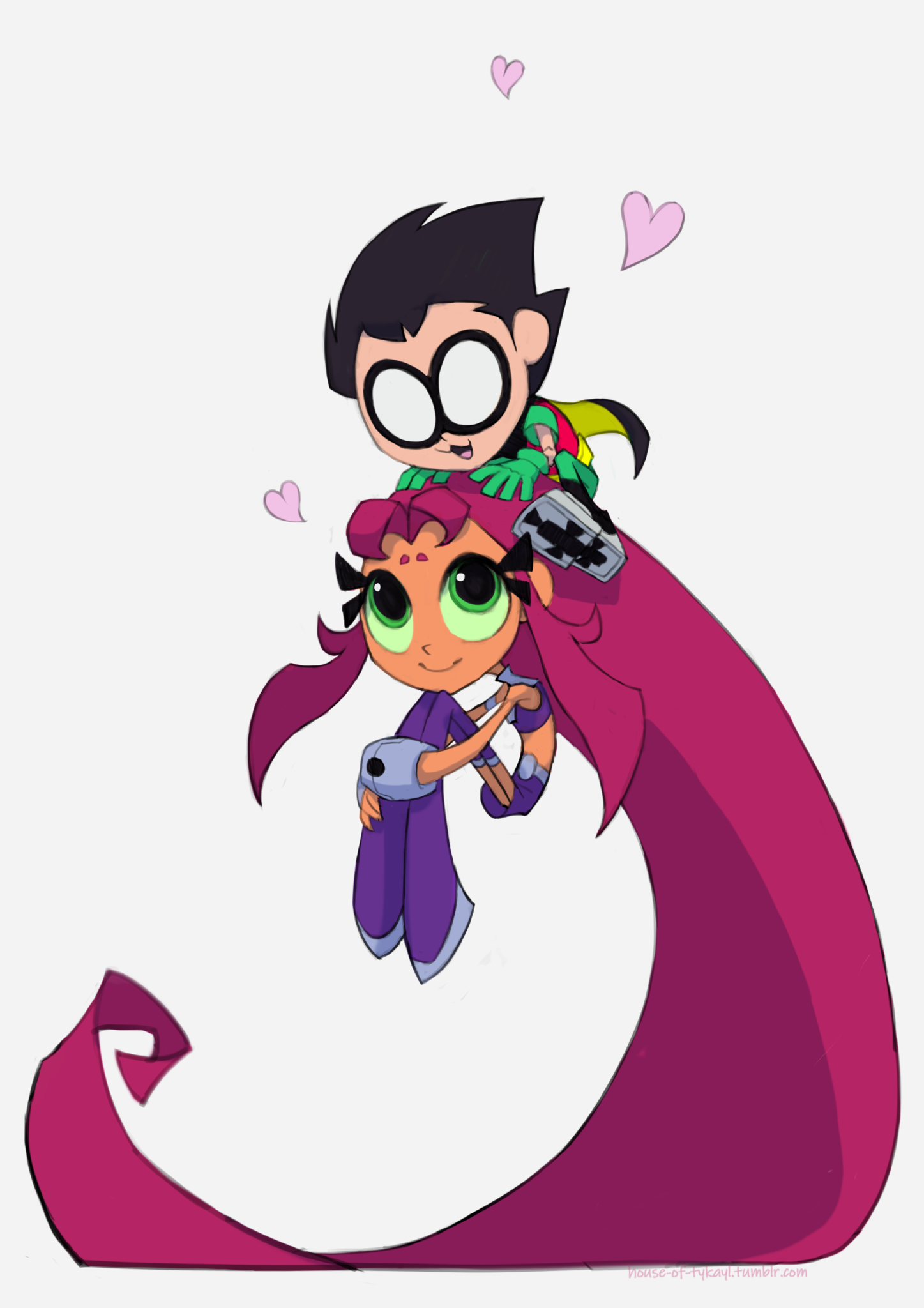 Download Dick Grayson Cute Starfire (DC Comics) Robin (DC Comics) TV Show Teen Titans Go! Art