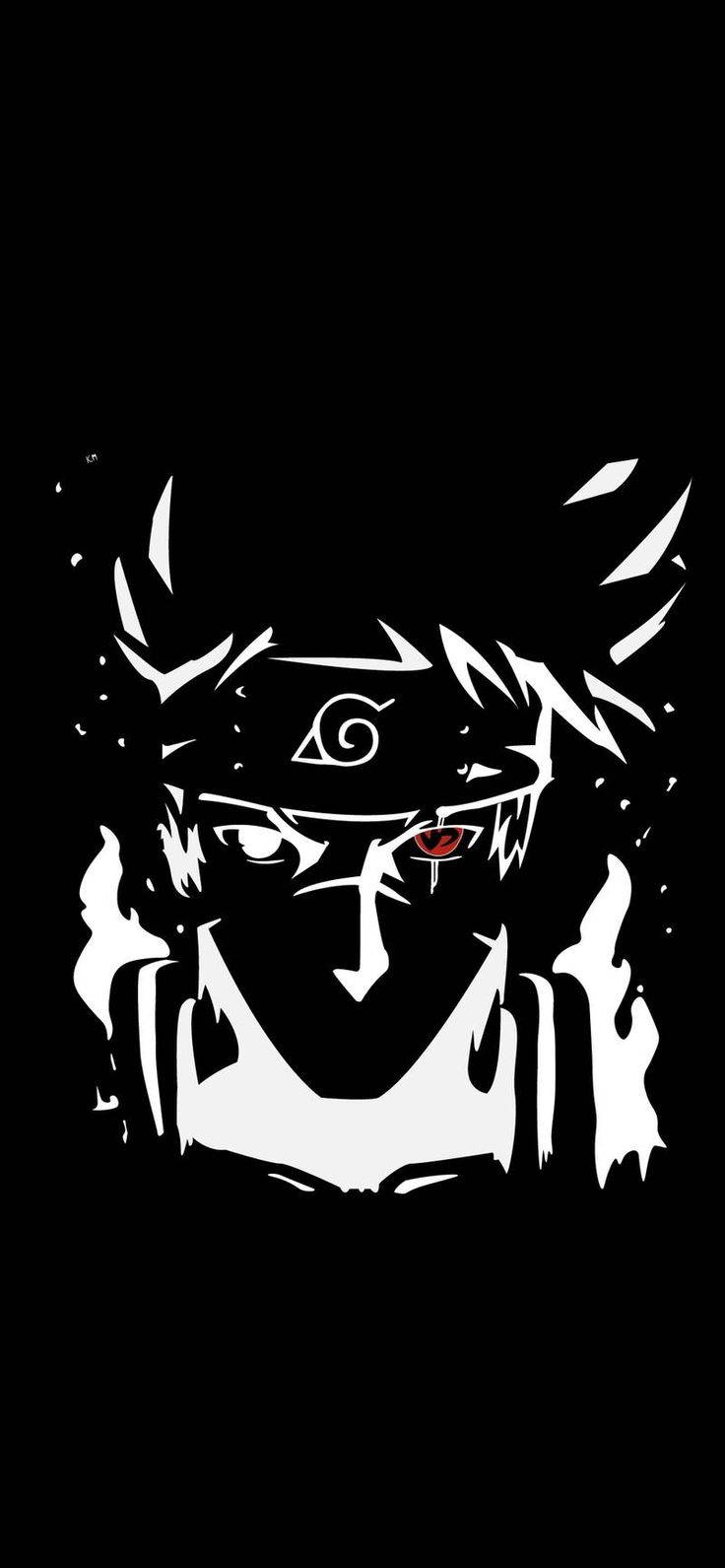 Kakashi Black And White Wallpaper