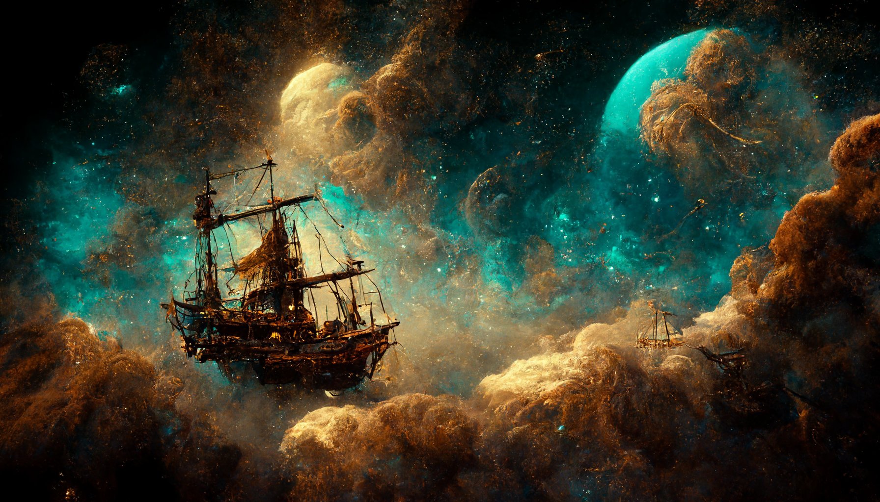 akimin Planet pirate ship #midjourny