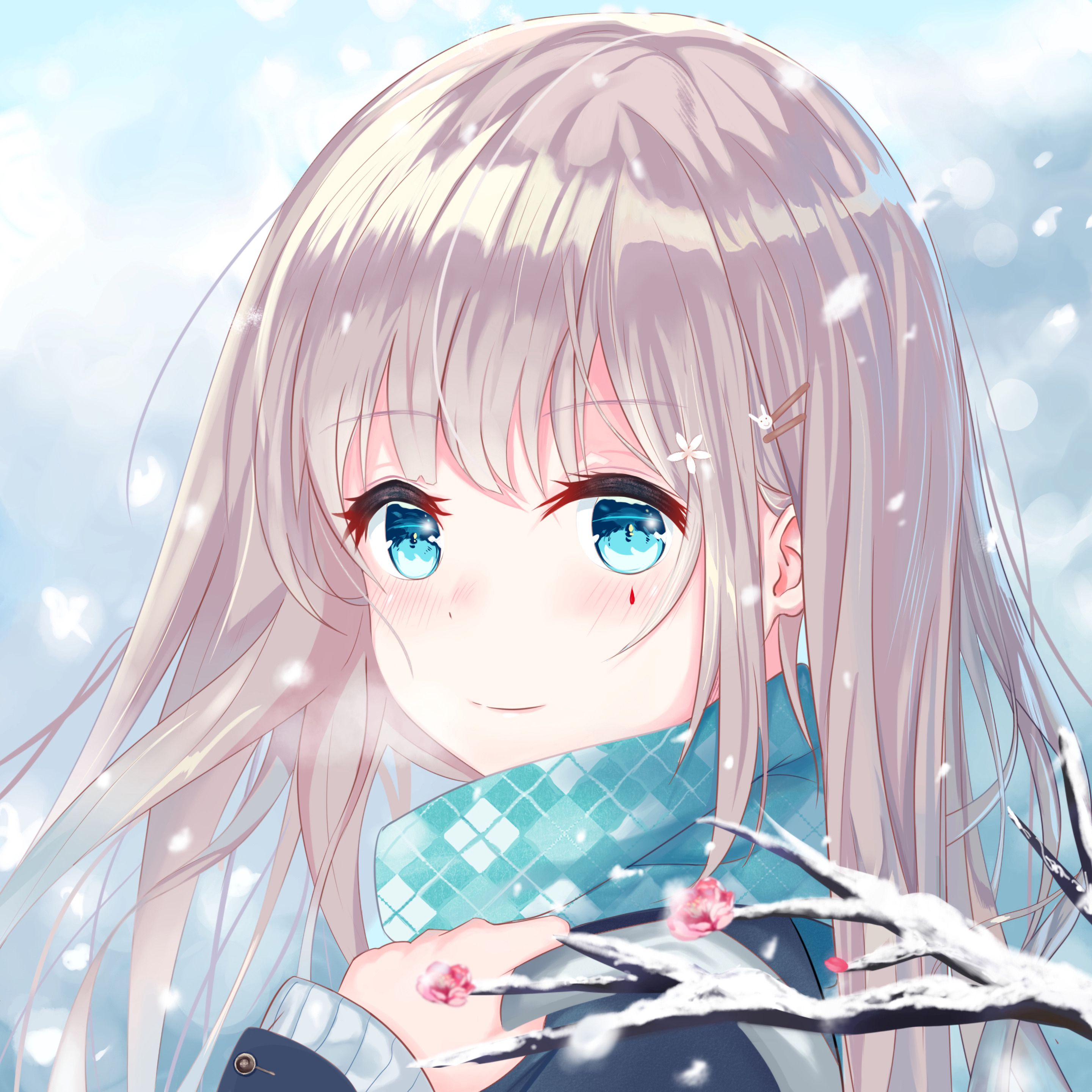 Wallpaper wallpaper cute anime girl snow winter anime from vozuru image and screensavers