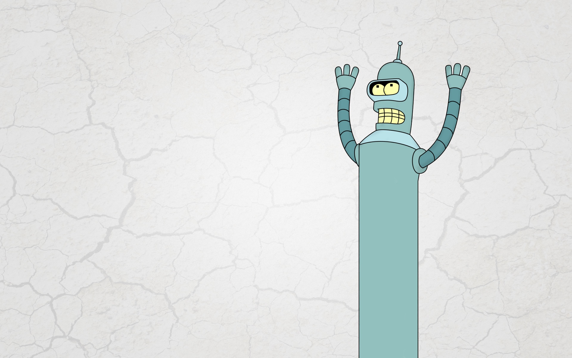 Wallpaper long, robot, minimalism, statue, Bender, Futurama, Futurama, light background for mobile and desktop, section минимализм, resolution 1920x1200
