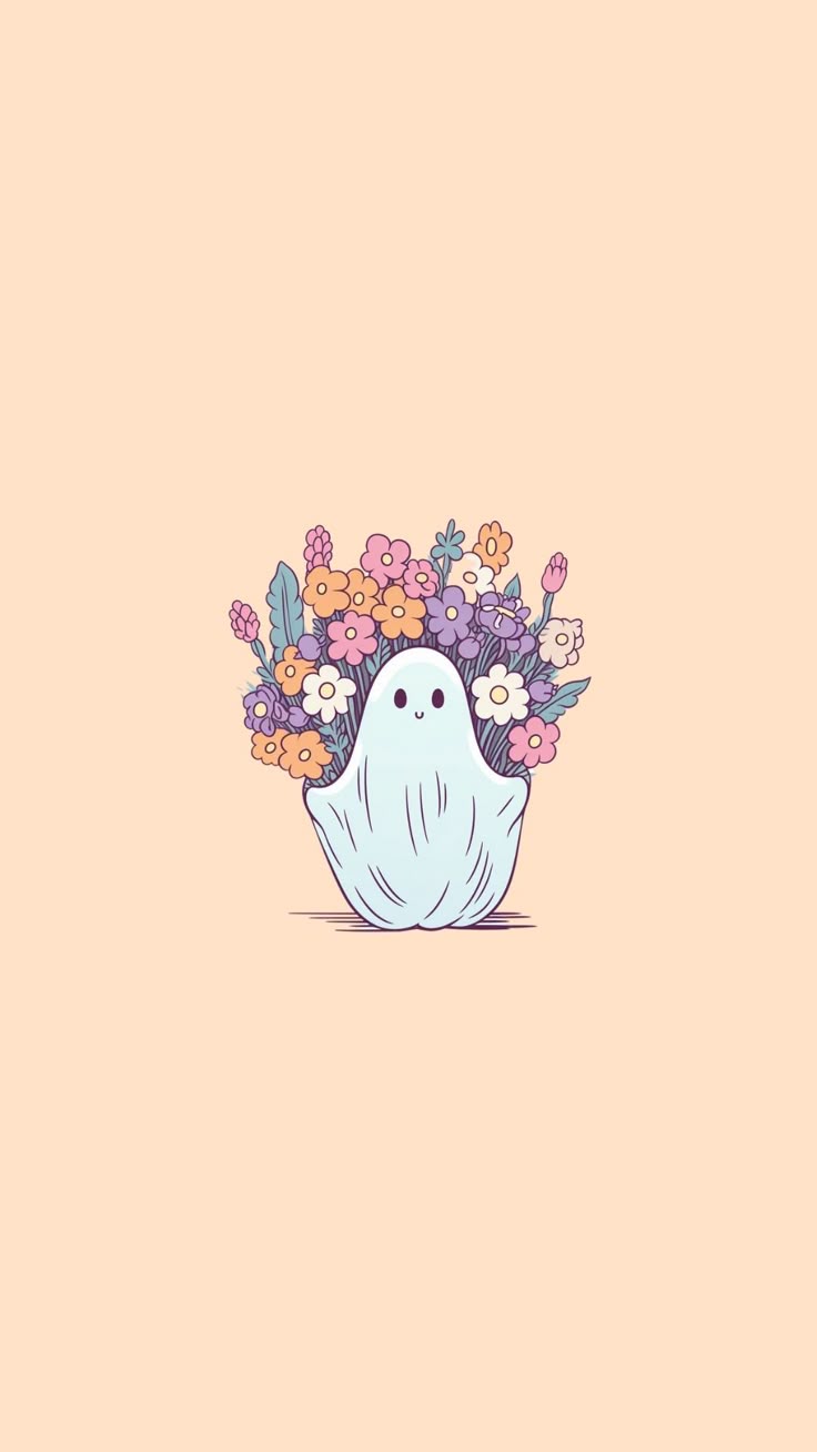 Cute Ghost Phone Wallpaper