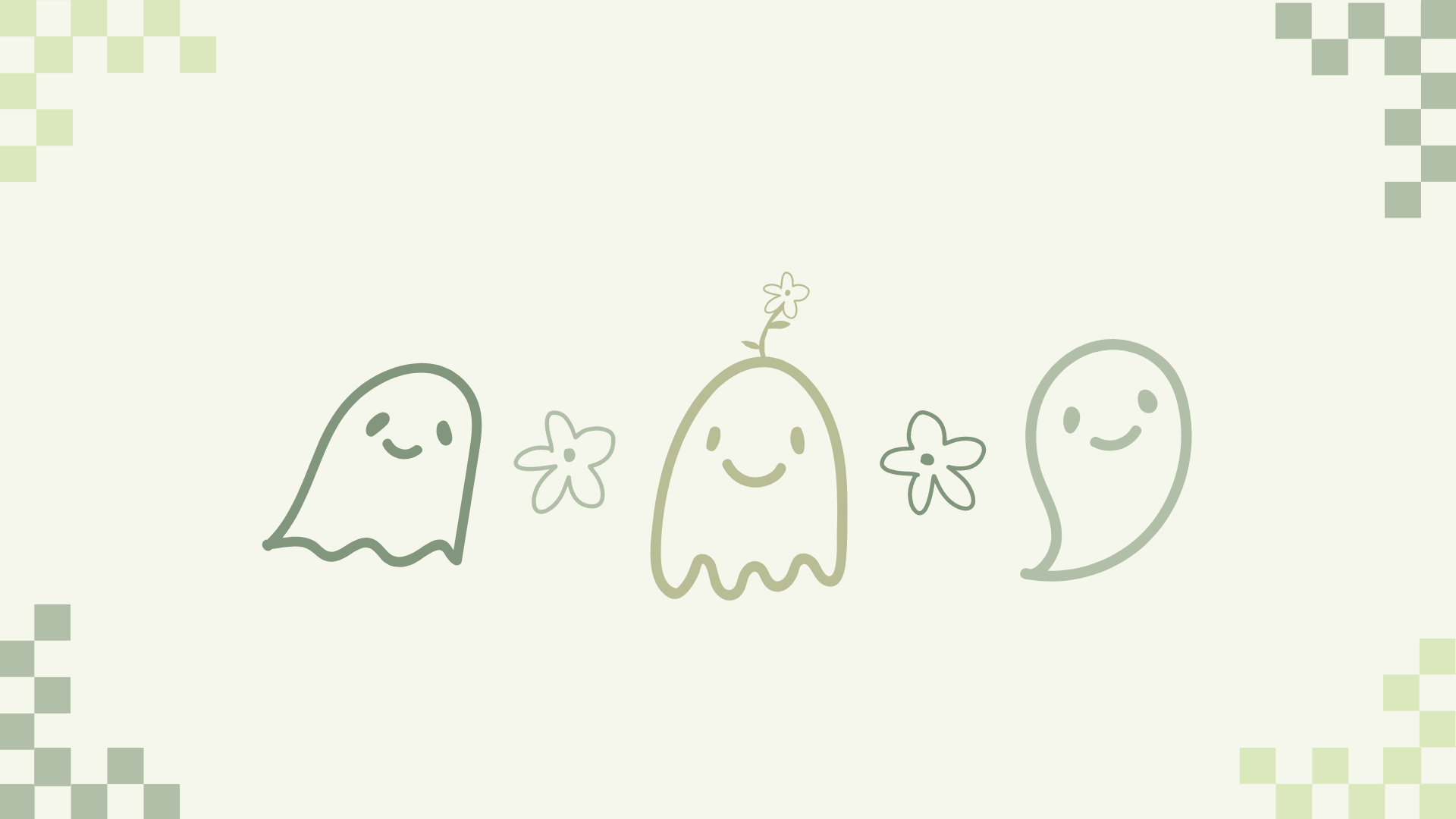 Green Flower Ghost Wallpaper's Ko Fi Shop