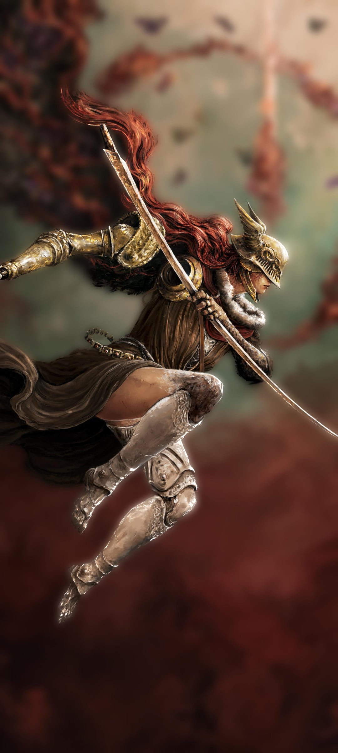 Malenia Blade Of Miquella, Elden Ring Video Game, Fan Art, DEPTH EFFECT Optimized, Phone Wallpaper (by U MrRoboDaddy) [2250x5000] [20:9]